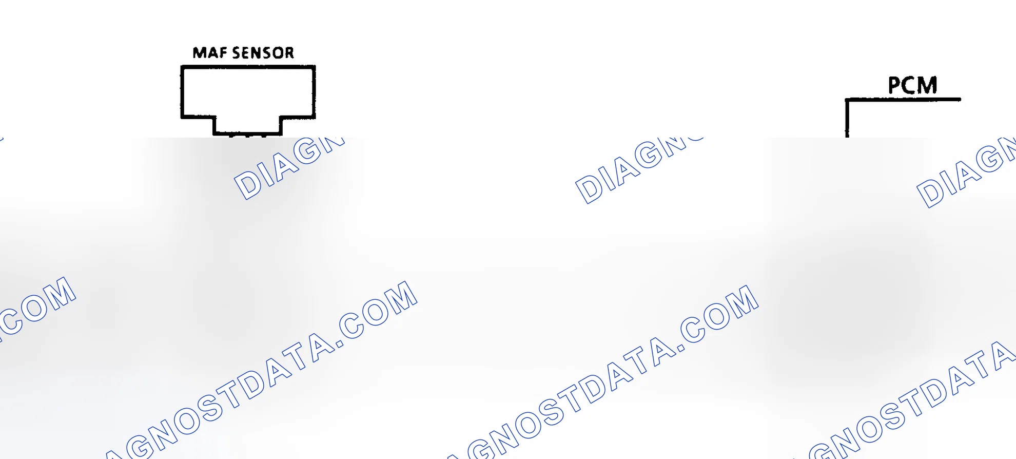 Scheme 220: Code 34 Schematic (3.8L "E" Body) MAF Sensor (Signal Voltage Low)
