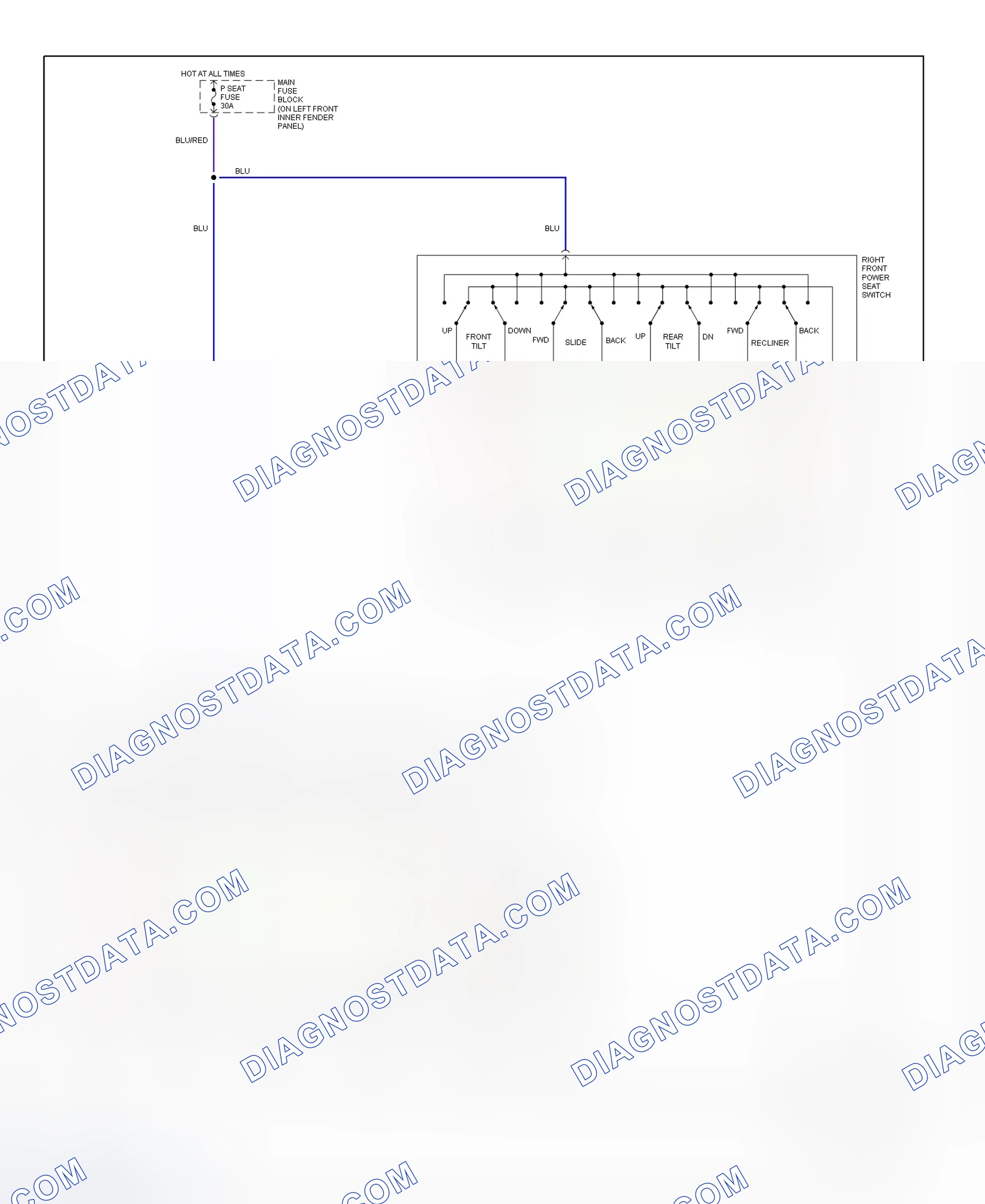 Scheme 3: Power Seat System Wiring Diagram (Millenia)