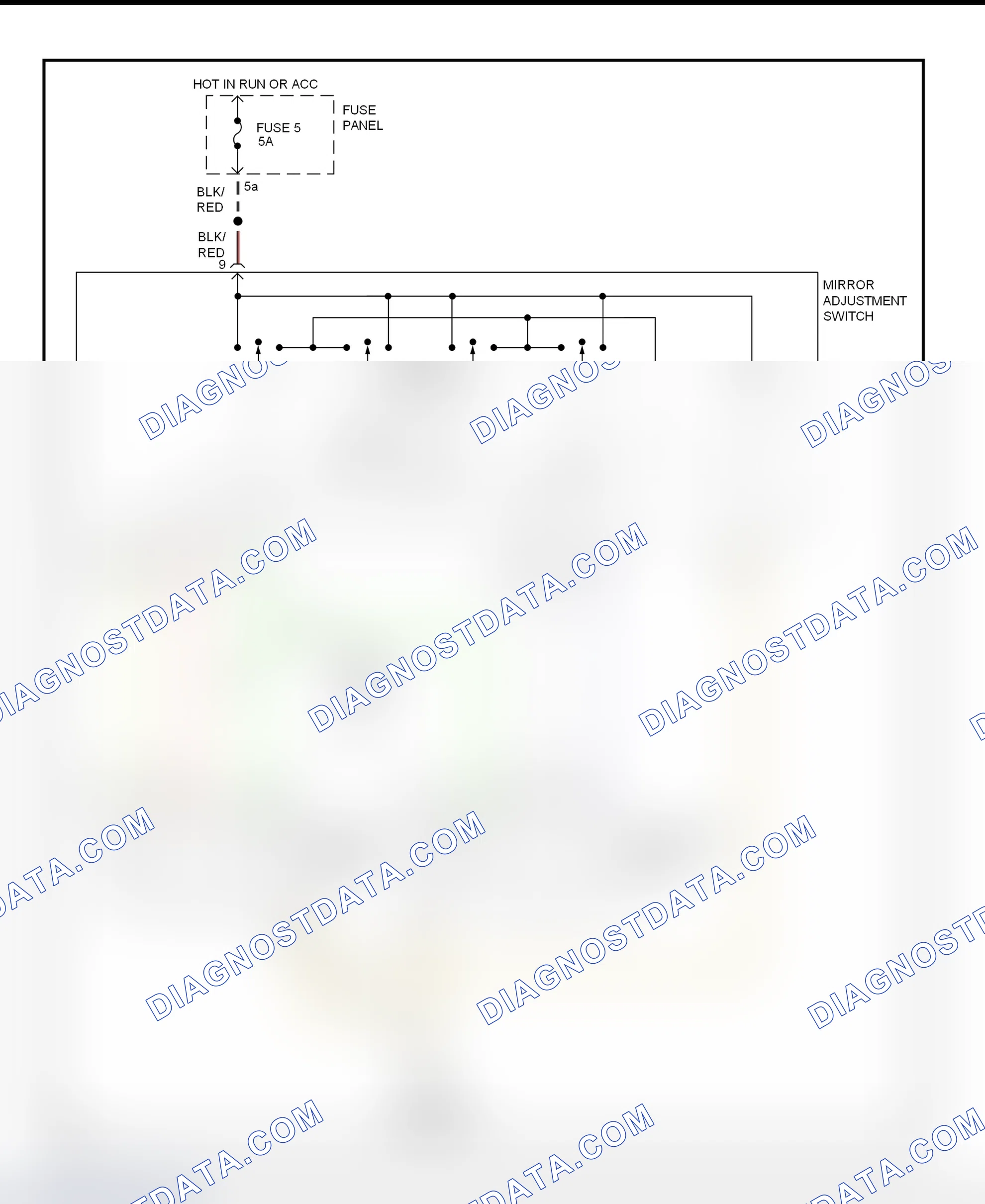 Scheme 2: Power Mirrors System Wiring Diagram