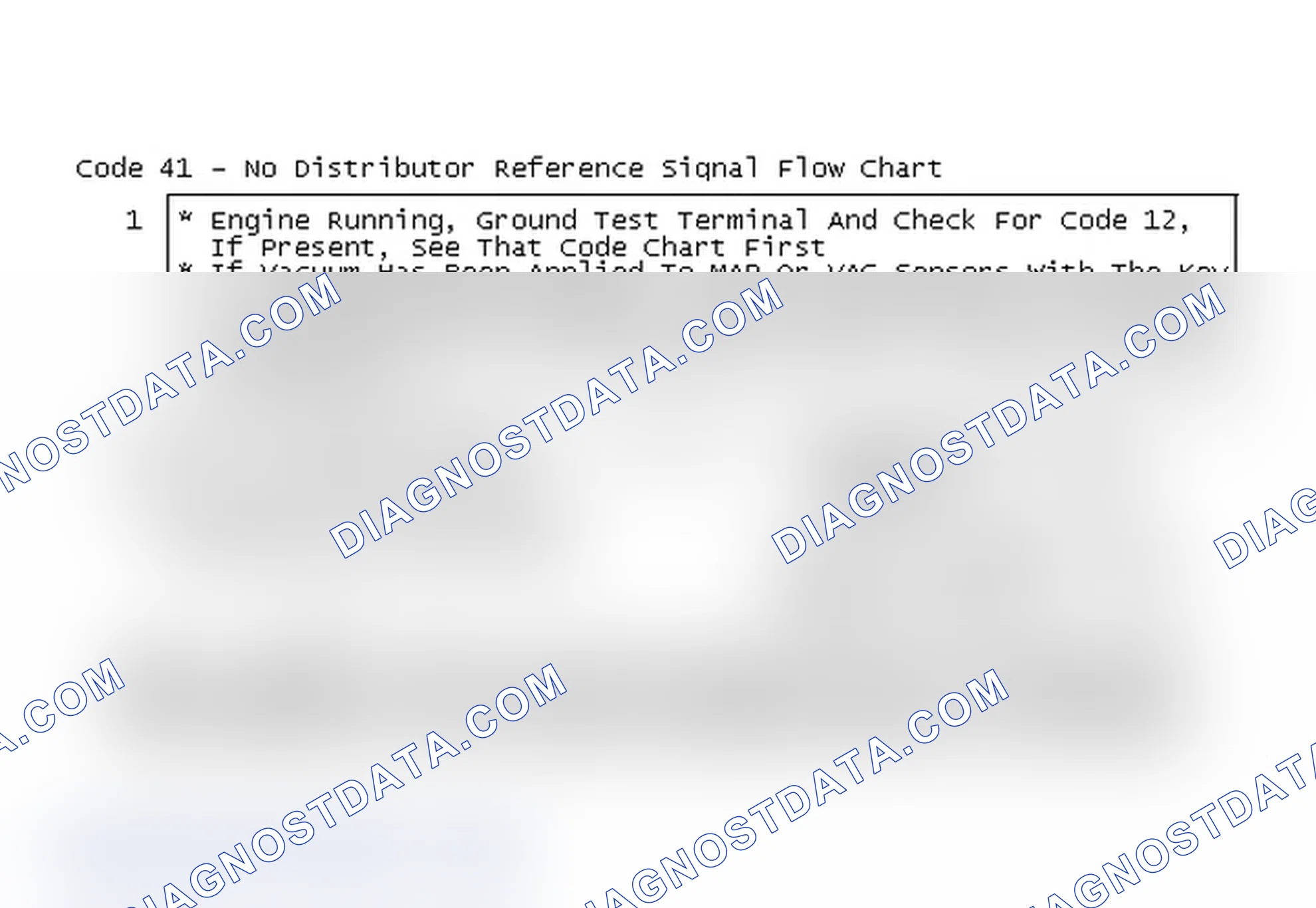Scheme 399: Code 41 - No Distributor Reference Signal Flow Chart