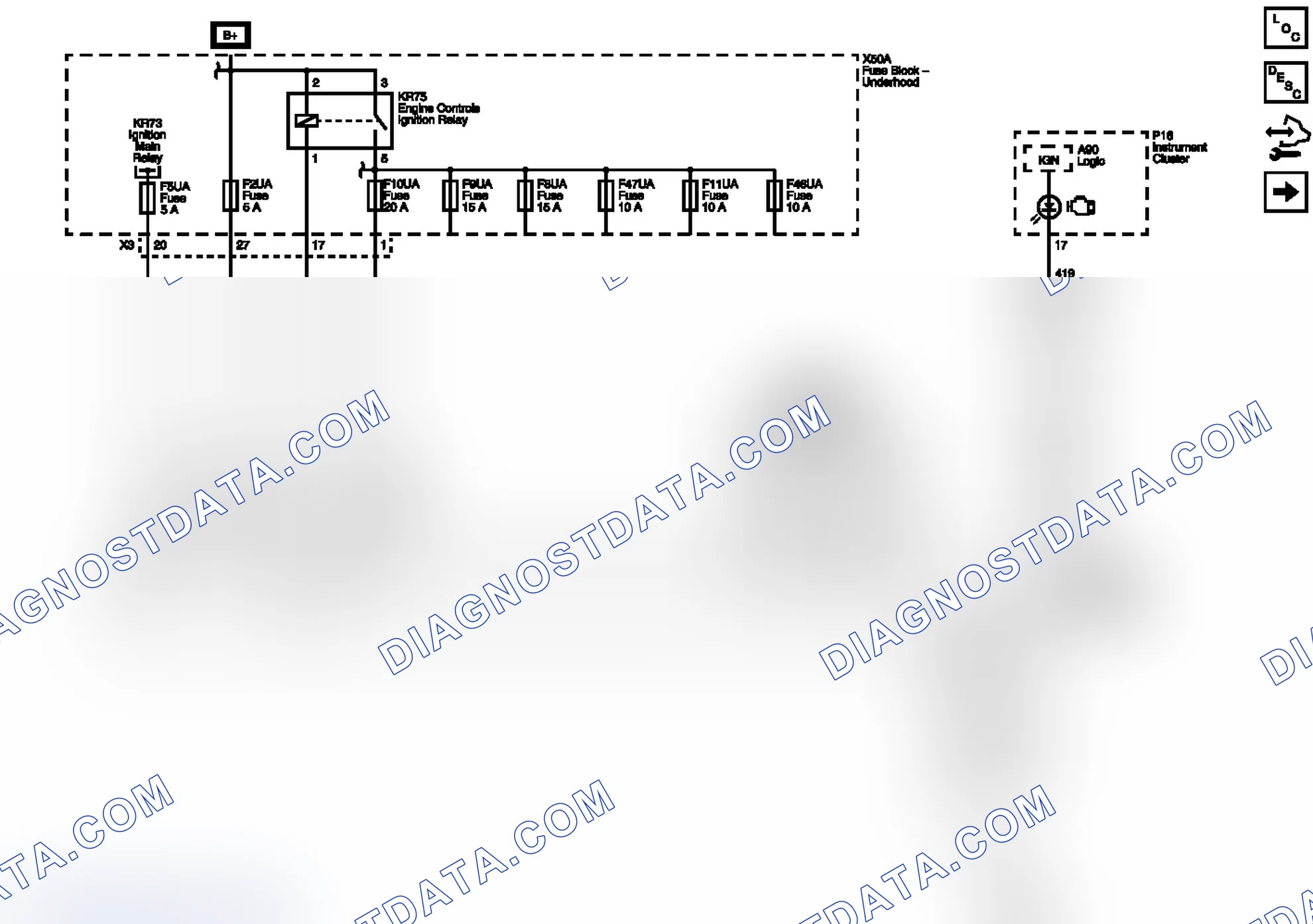 Scheme 98: Module Power, Ground, Serial Data And MIL