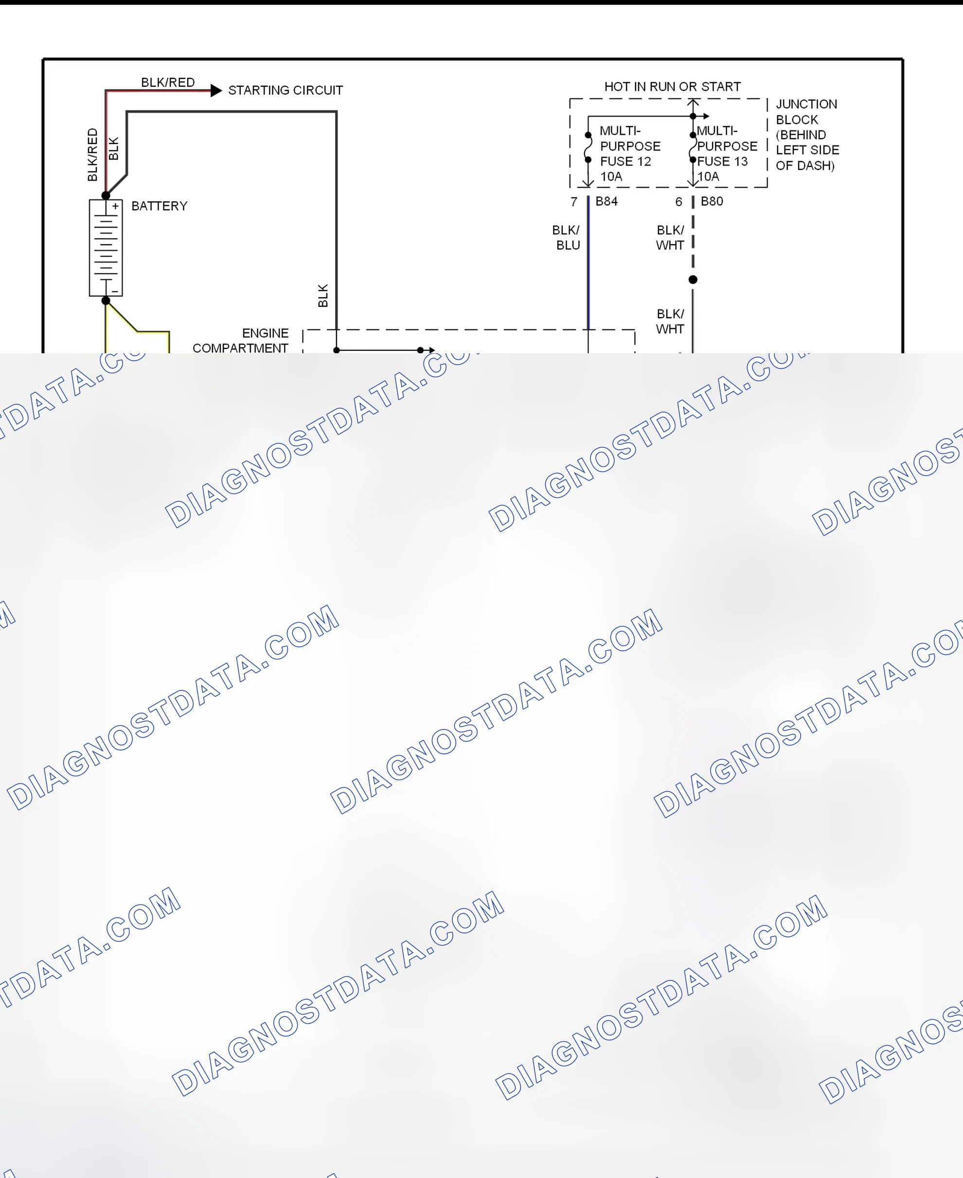 Scheme 1: Charging System Wiring Diagram (Diamante)