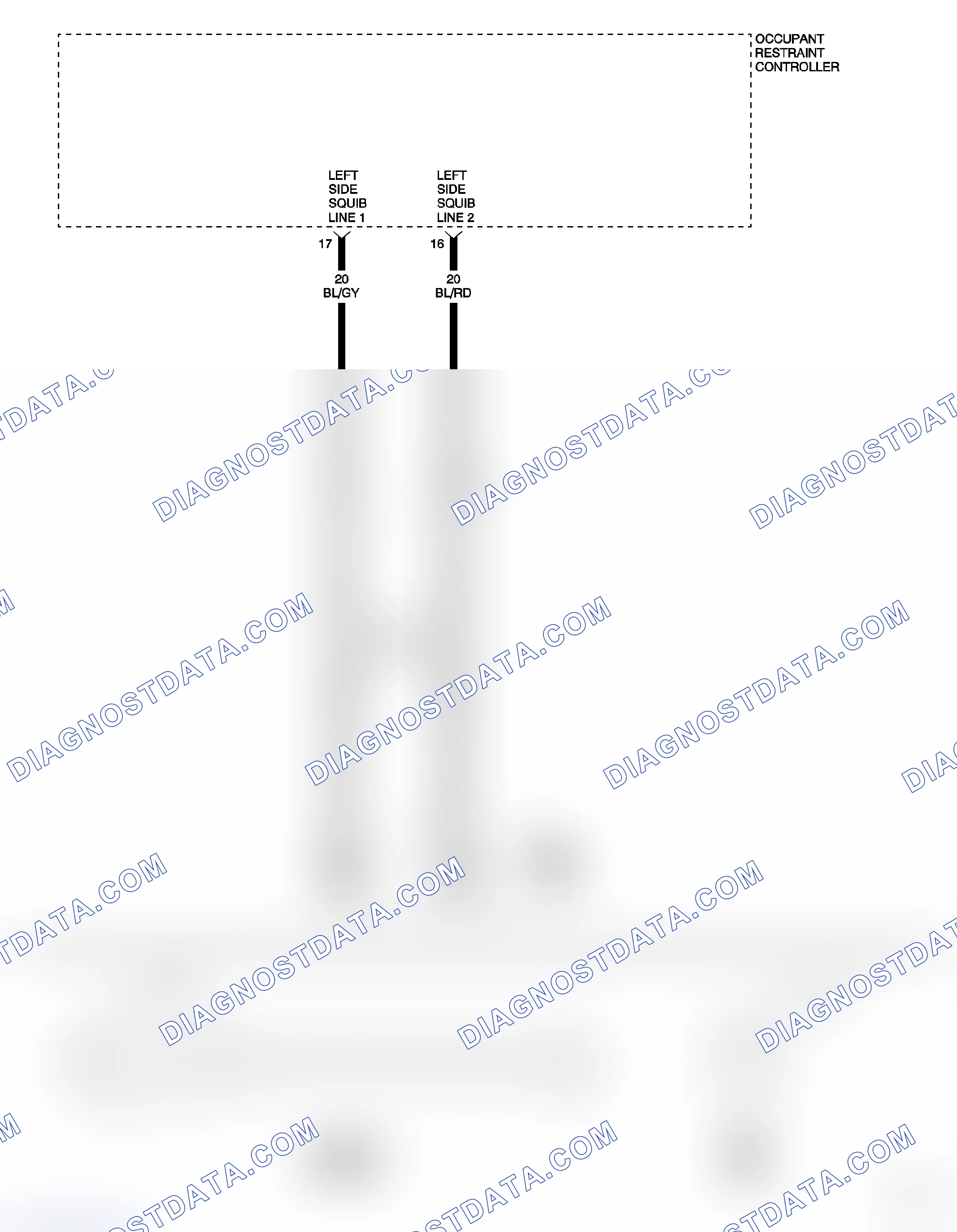 Scheme 97: LEFT SIDE AIRBAG SQUIB CIRCUIT