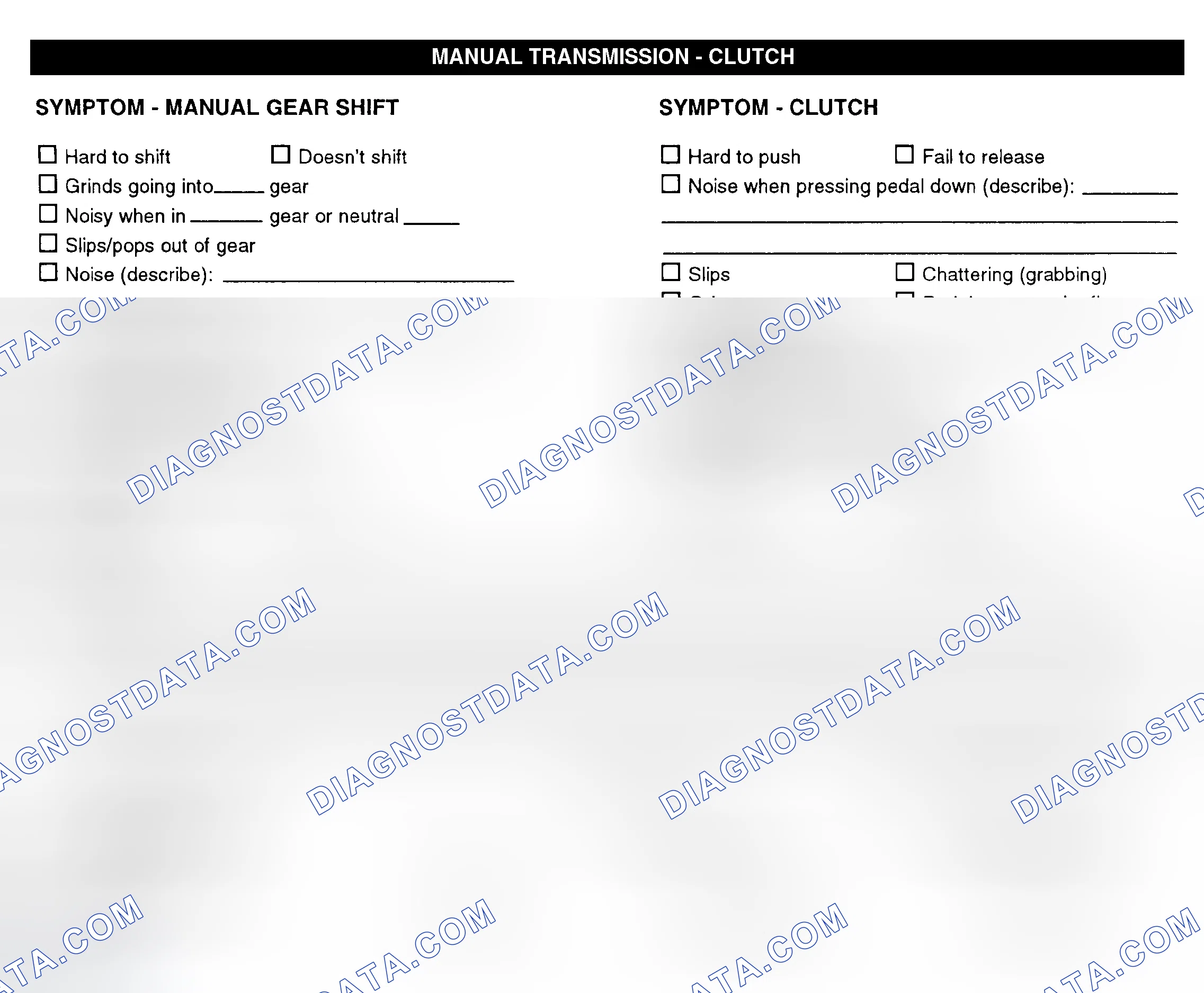 Scheme 10: Manual Transmission & Clutch