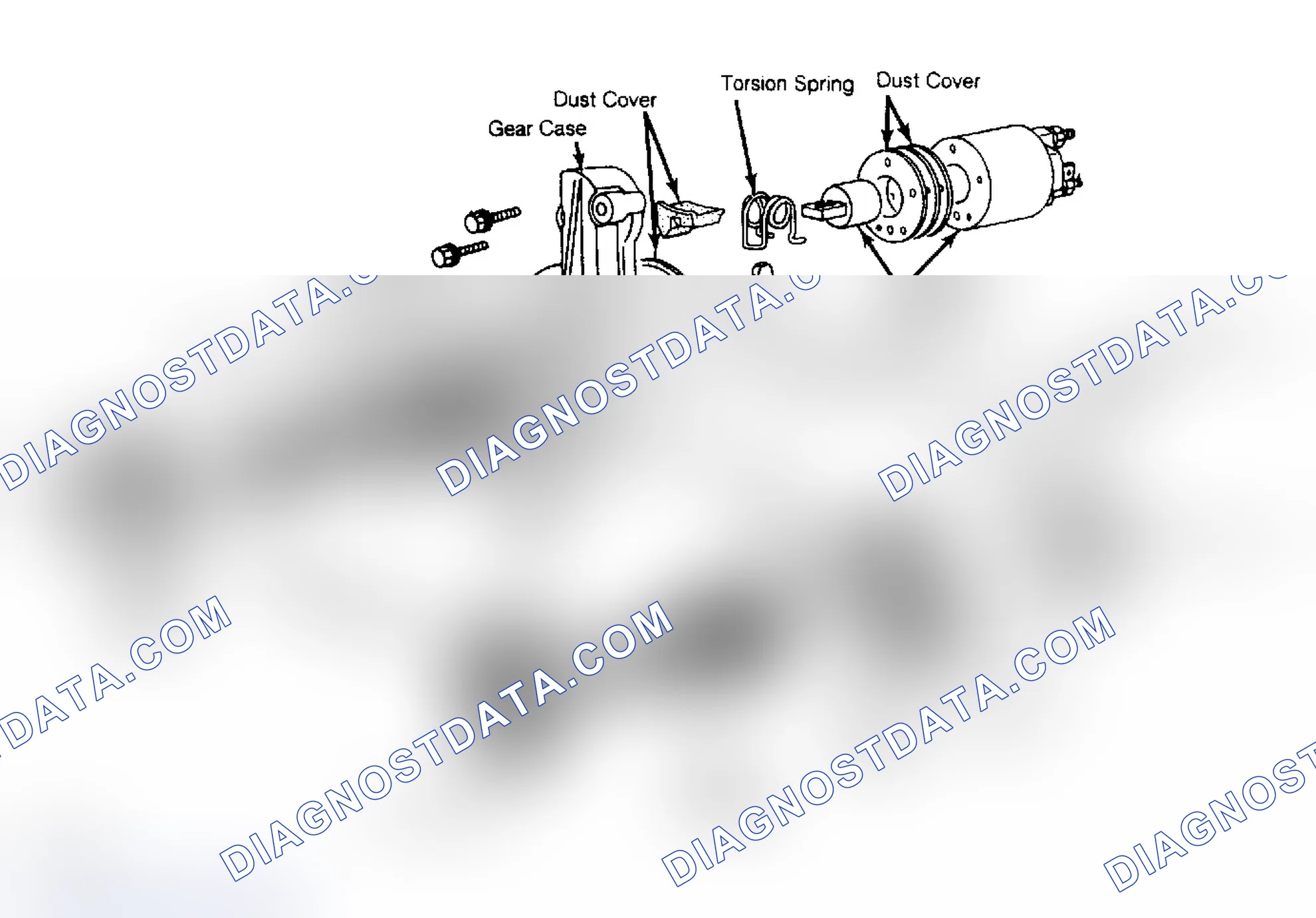 Scheme 6: Disassembled View of Typical Hitachi Reduction Gear Starter for Maxima & 300ZX Mitsubishi reduction gear starters are similar.