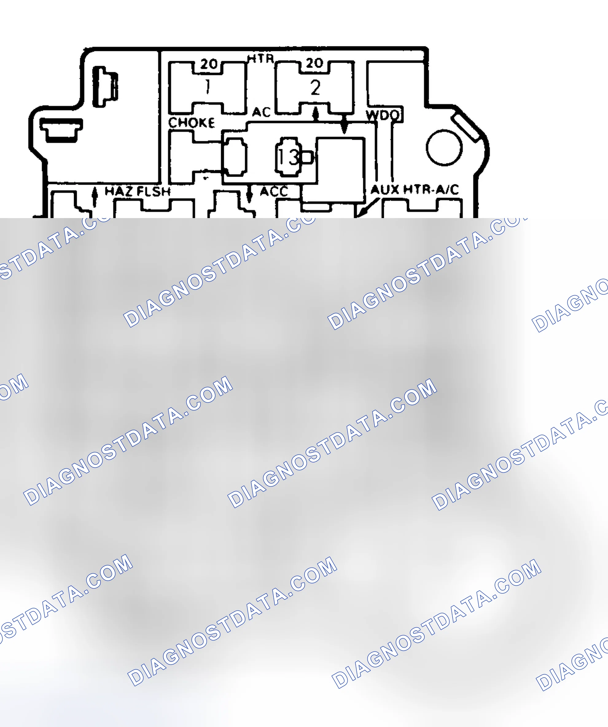 Scheme 11: FUSE PANEL IDENTIFICATION (1988-94 "C" & "K" SERIES)