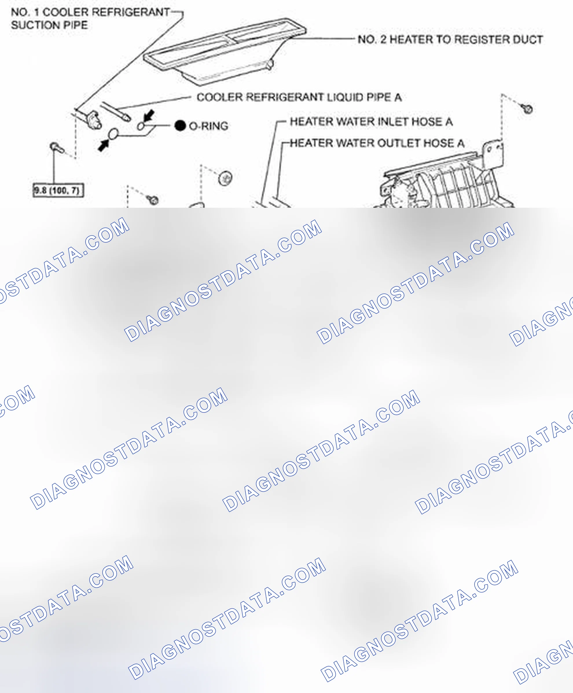 Fig. 138: Identifying Air Conditioning And Blower Unit Components With Torque Specifications (1 Of 2)