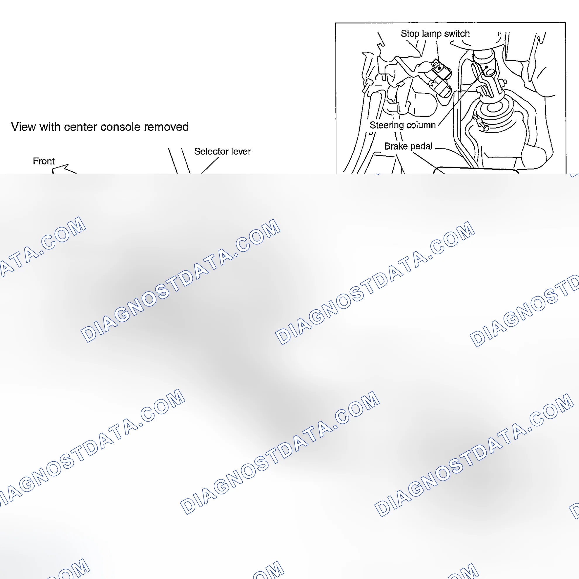Scheme 14: SHIFT LOCK SYSTEM ELECTRICAL PARTS LOCATION
