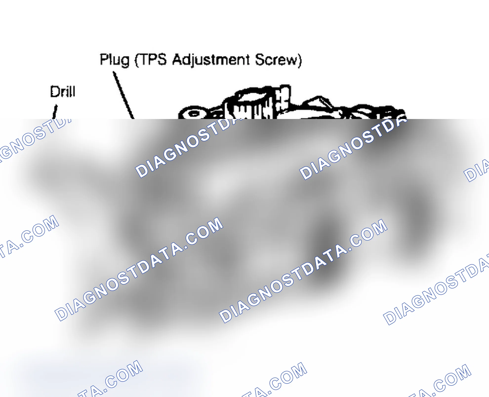 Scheme 25: 4.3L E4ME TPS Adjustment Screw Location