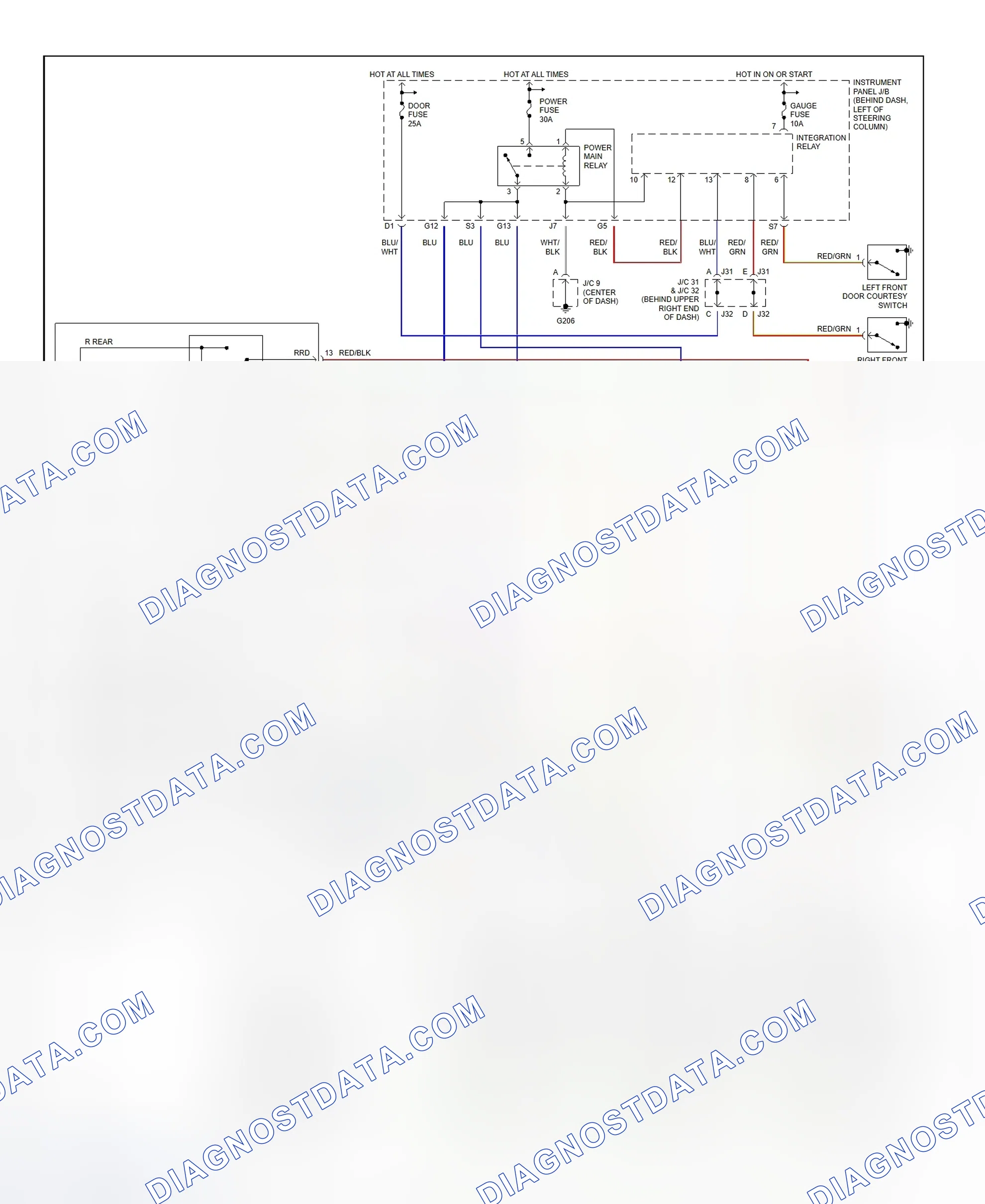 Scheme 9: Power Window System Wiring Diagram (Camry 2.2L CNG)