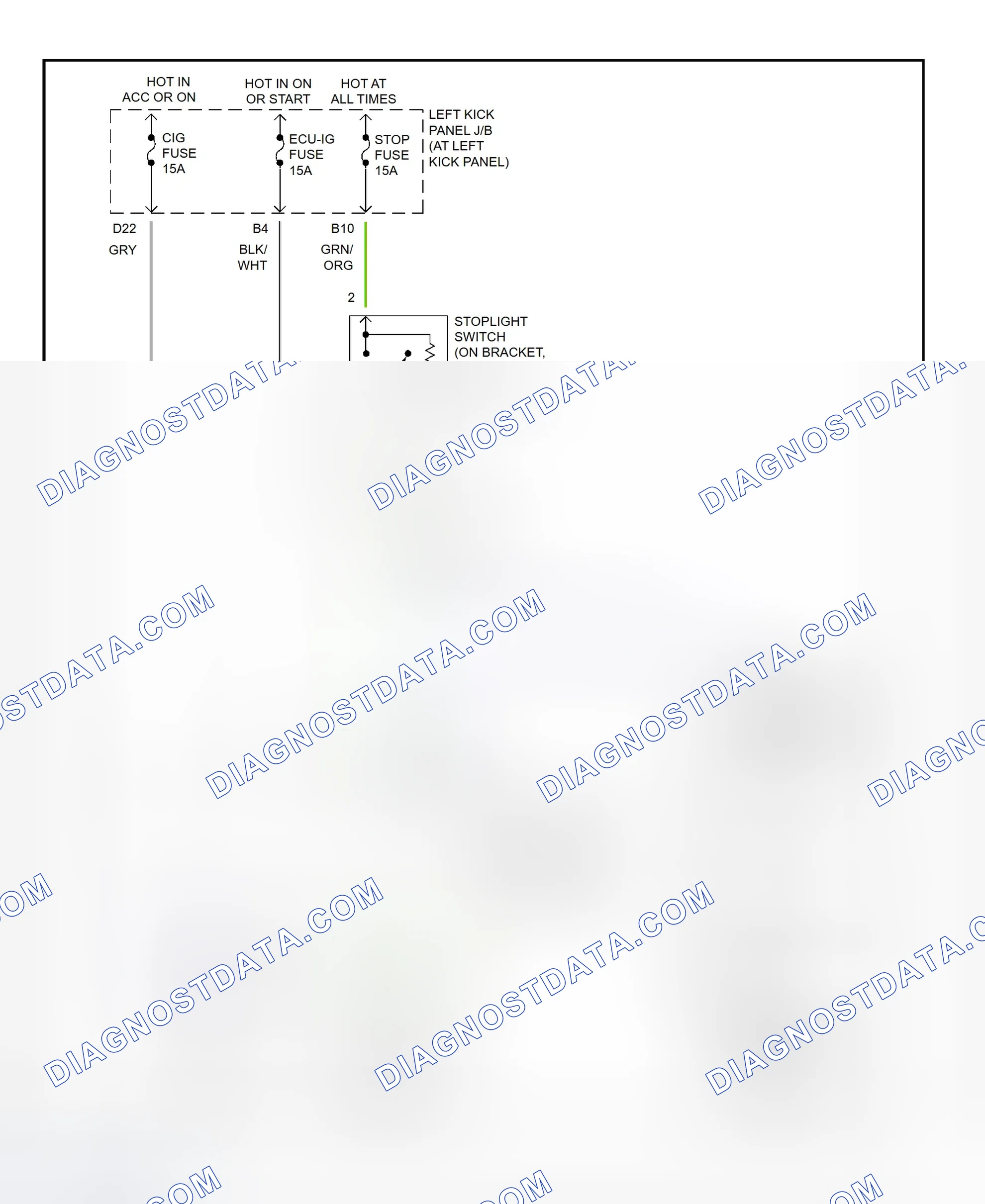Scheme 324: Shift Interlock System Wiring Diagram (2002 - Toyota Land Cruiser)