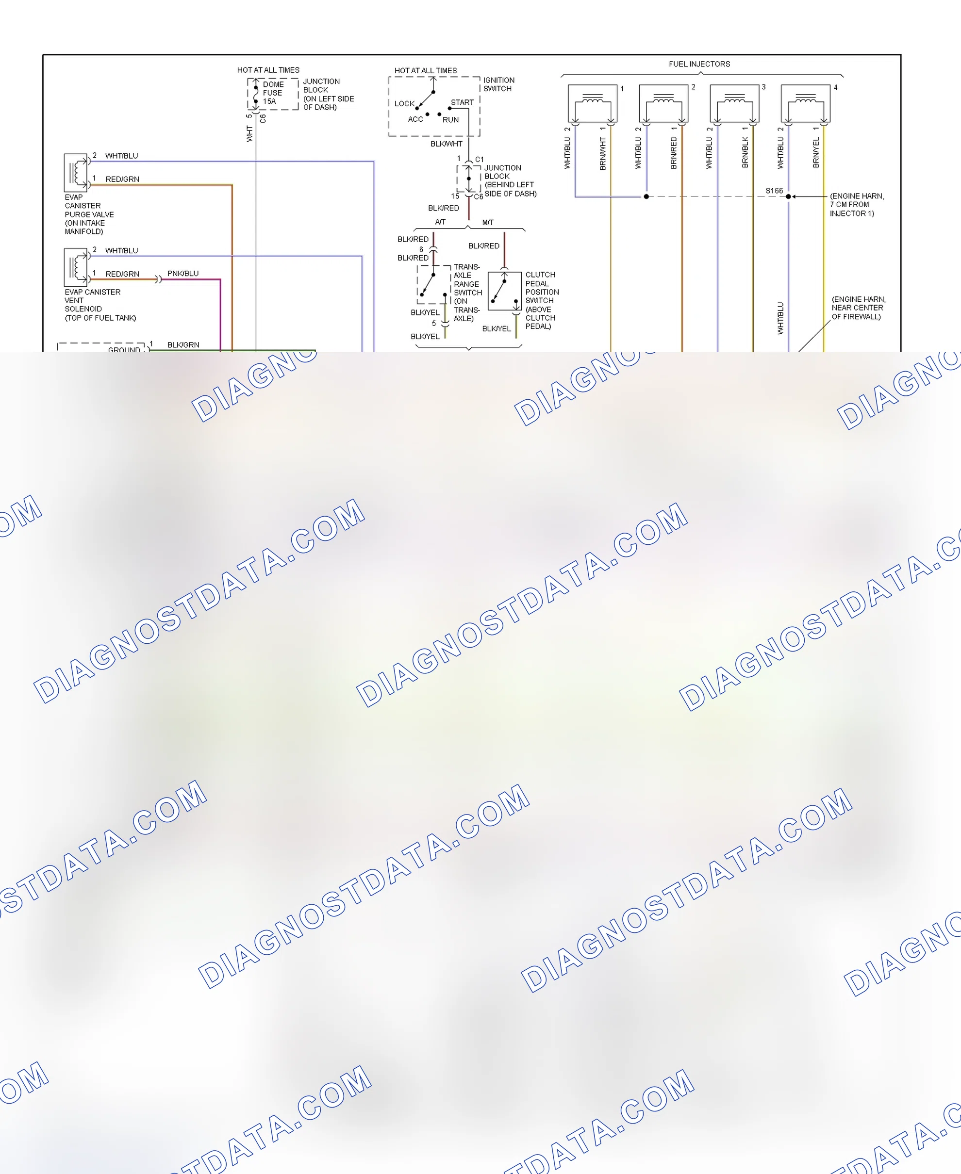 Scheme 143: PCM Wiring Diagram (Metro & Firefly (Canadian) - 1.3L - 1 Of 3)