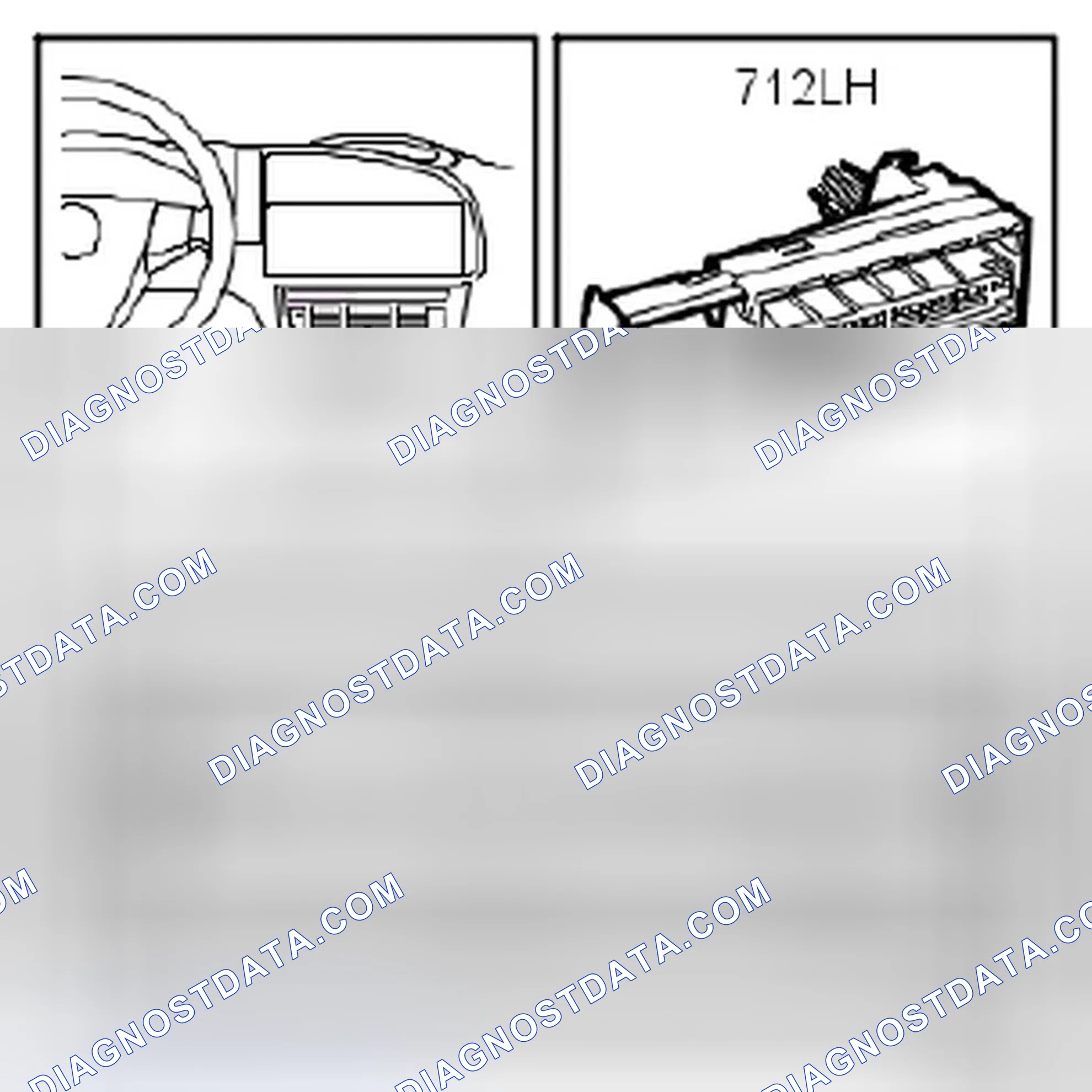 Scheme 613: Temperature sensor, mixed air, panel, left (712LH)