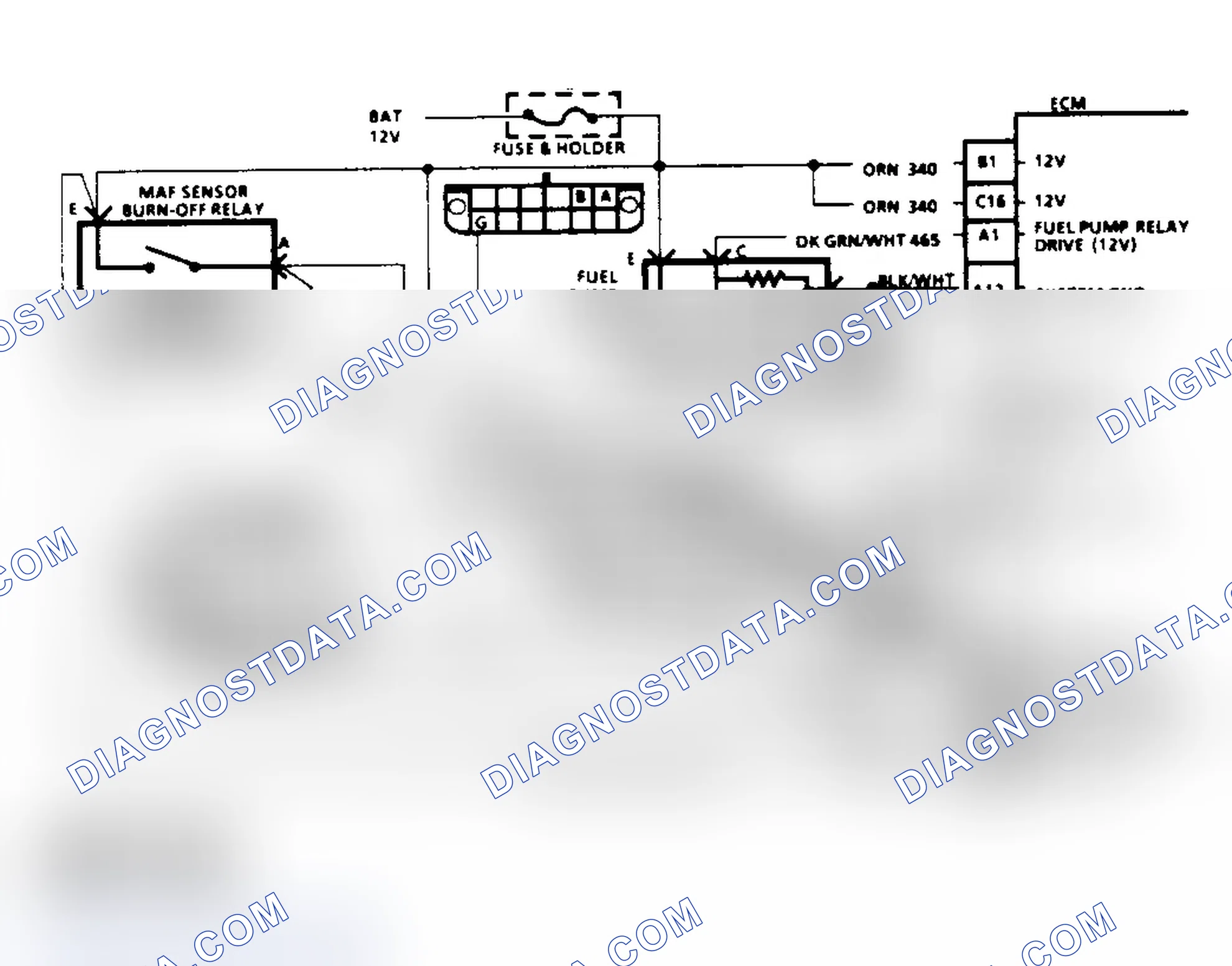Scheme 499: Code 33 Schematic, MAF Signal Voltage High (5.0/5.7L)