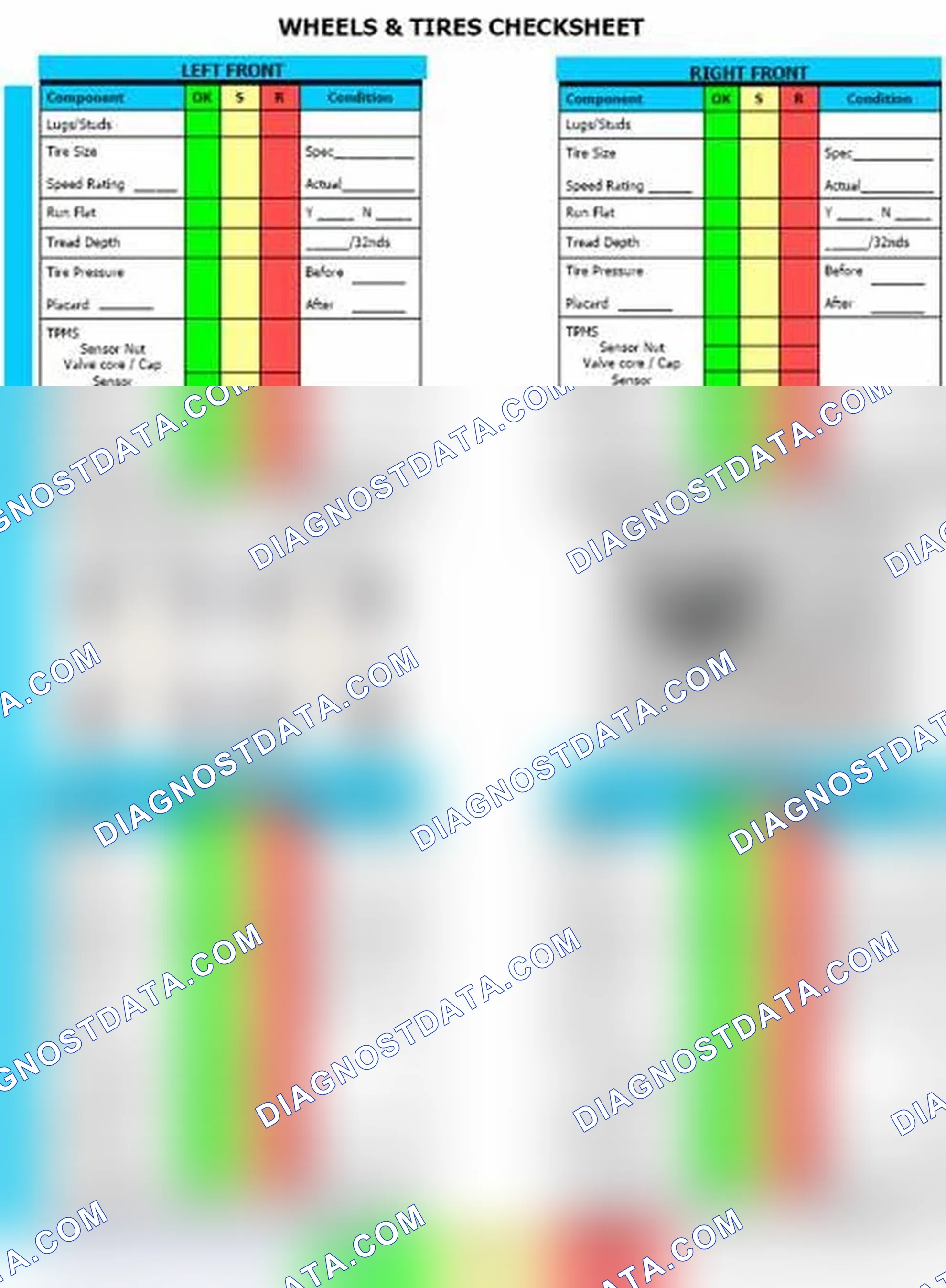 Scheme 35: Wheels & Tires Checksheet (2 Of 2)