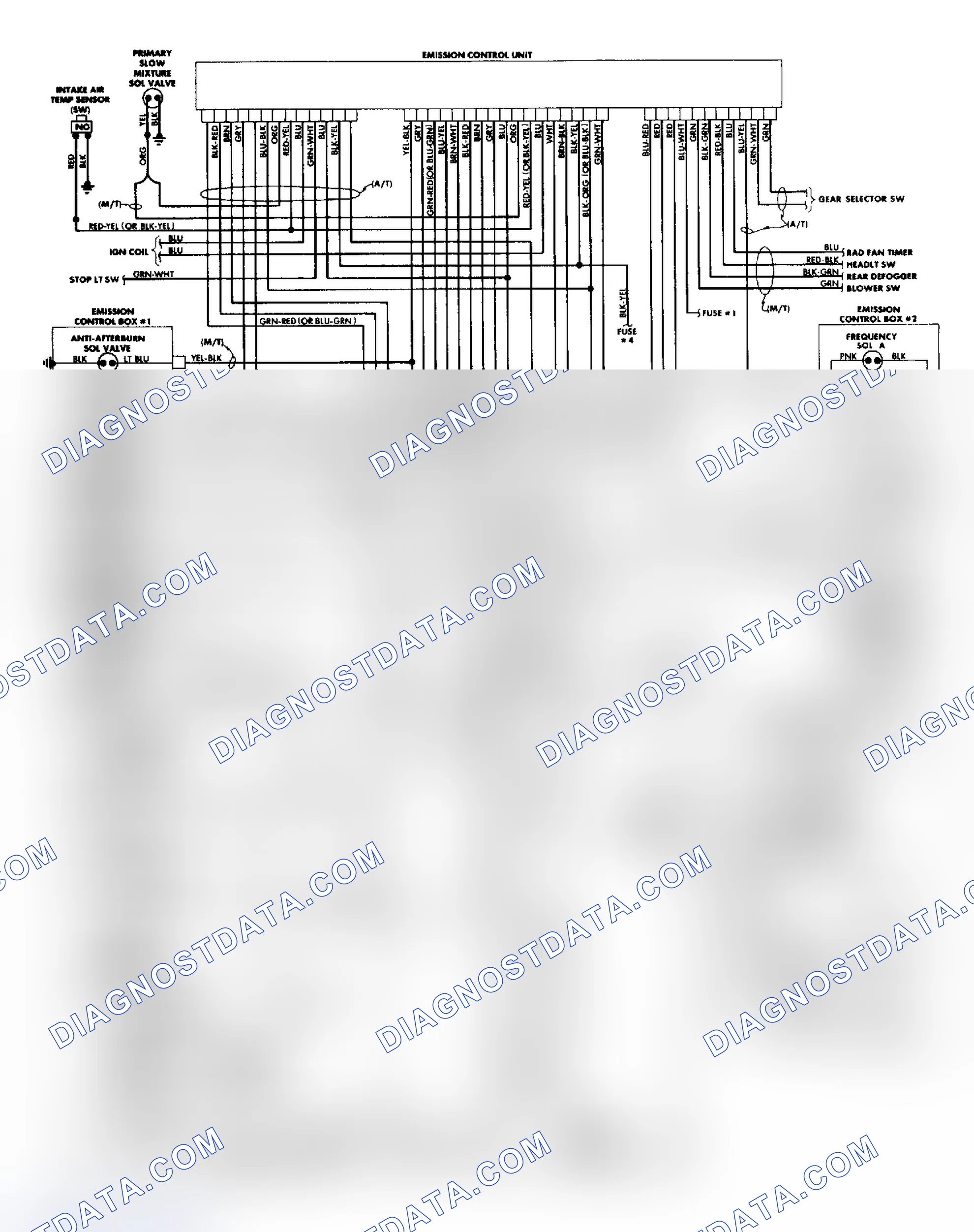 Scheme 38: Civic 1500 & CRX Wiring Diagram (Carburetor)