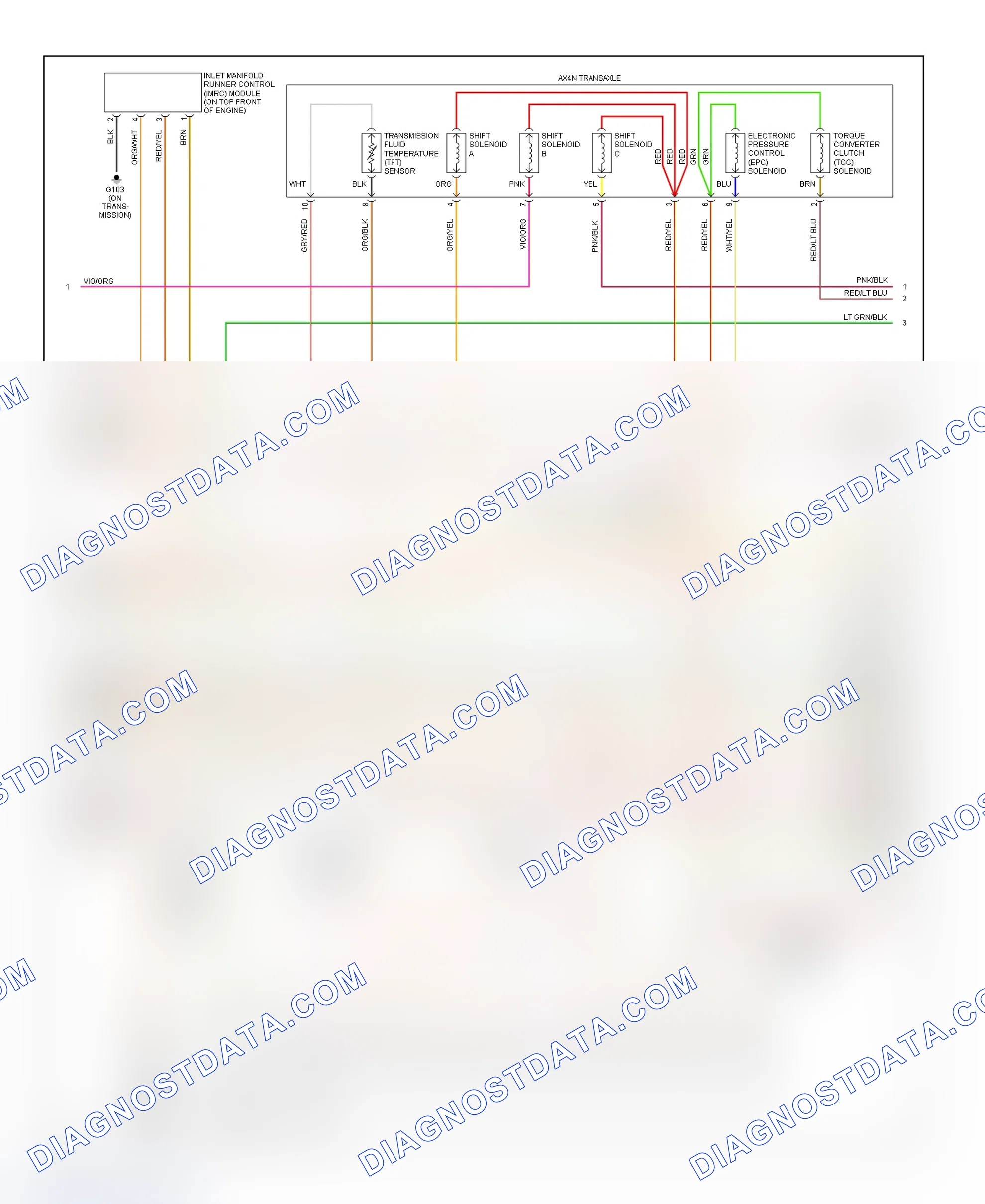 Scheme 182: PCM Wiring Diagram (Windstar - 3.8L - 3 Of 4)