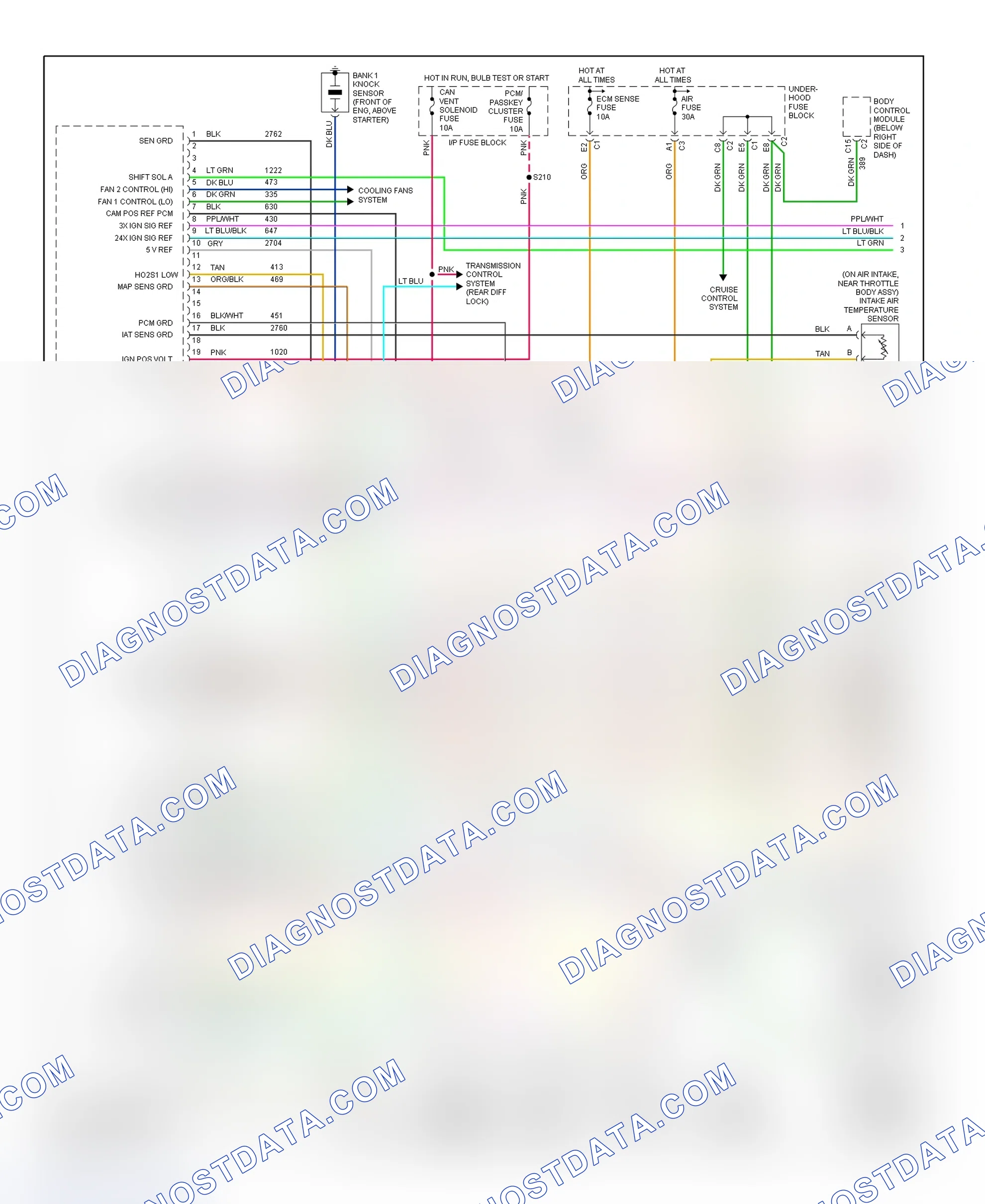 Scheme 182: PCM Wiring Diagram (Montana, Silhouette & Venture - 3.4L - 1 Of 4)