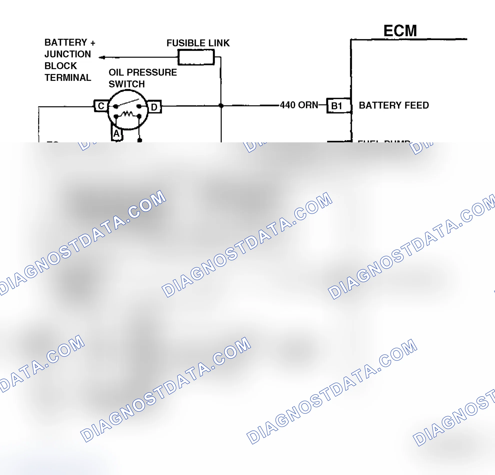 Scheme 87: Code 54 Schematic ("C" & "K" Series 5.7L M/T) Fuel Pump Circuit
