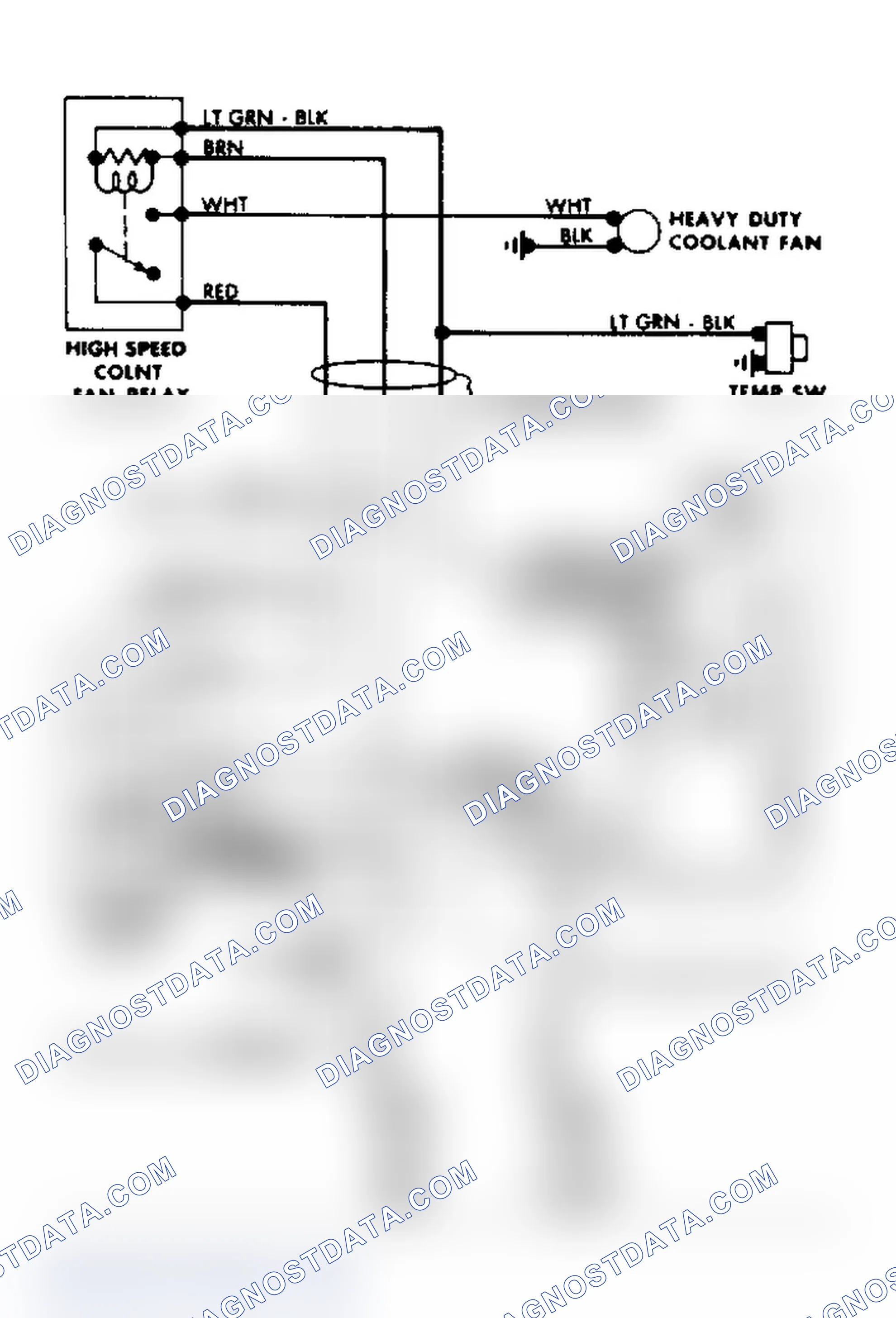 Scheme 10: Cooling Fan/Manual A/C-Heater Wiring Diagram - Oldsmobile Delta 88, Buick LeSabre, and Pontiac Bonneville