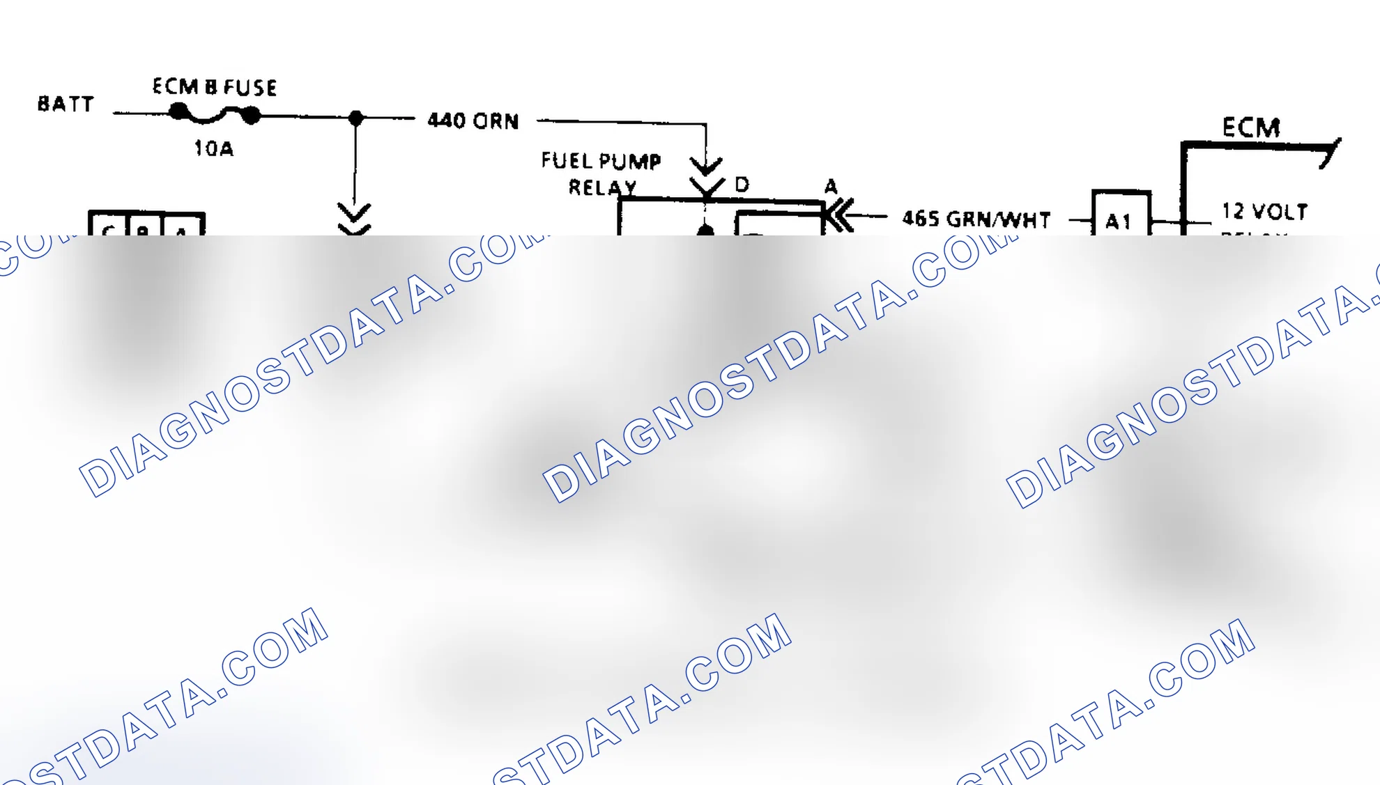 Scheme 134: Code 54 - Fuel Pump Ckt (Low Voltage) Schematic ("M" & "S/T" Series)