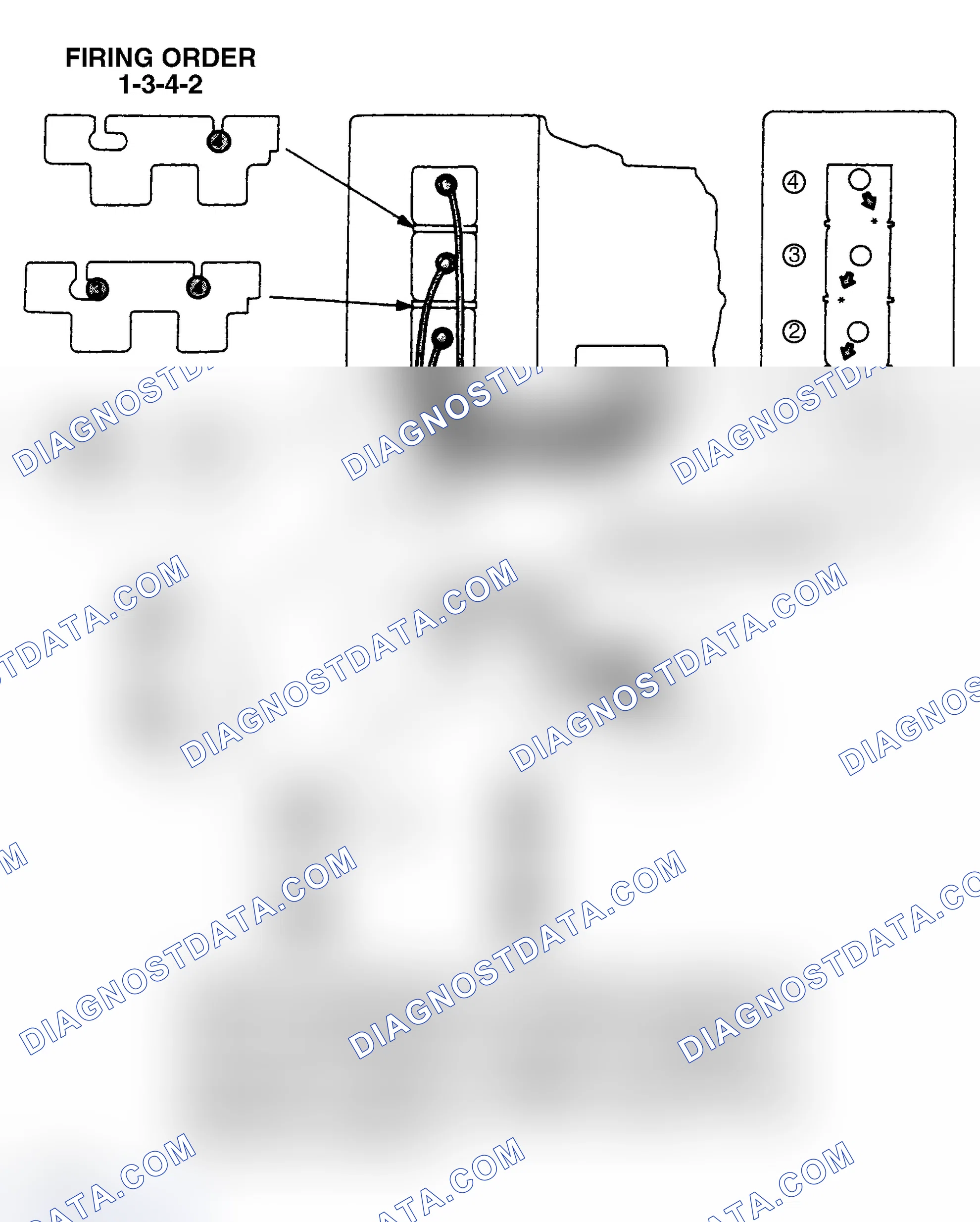 Scheme 3: Firing Order & Plug Wire Routing (2.0L DOHC)