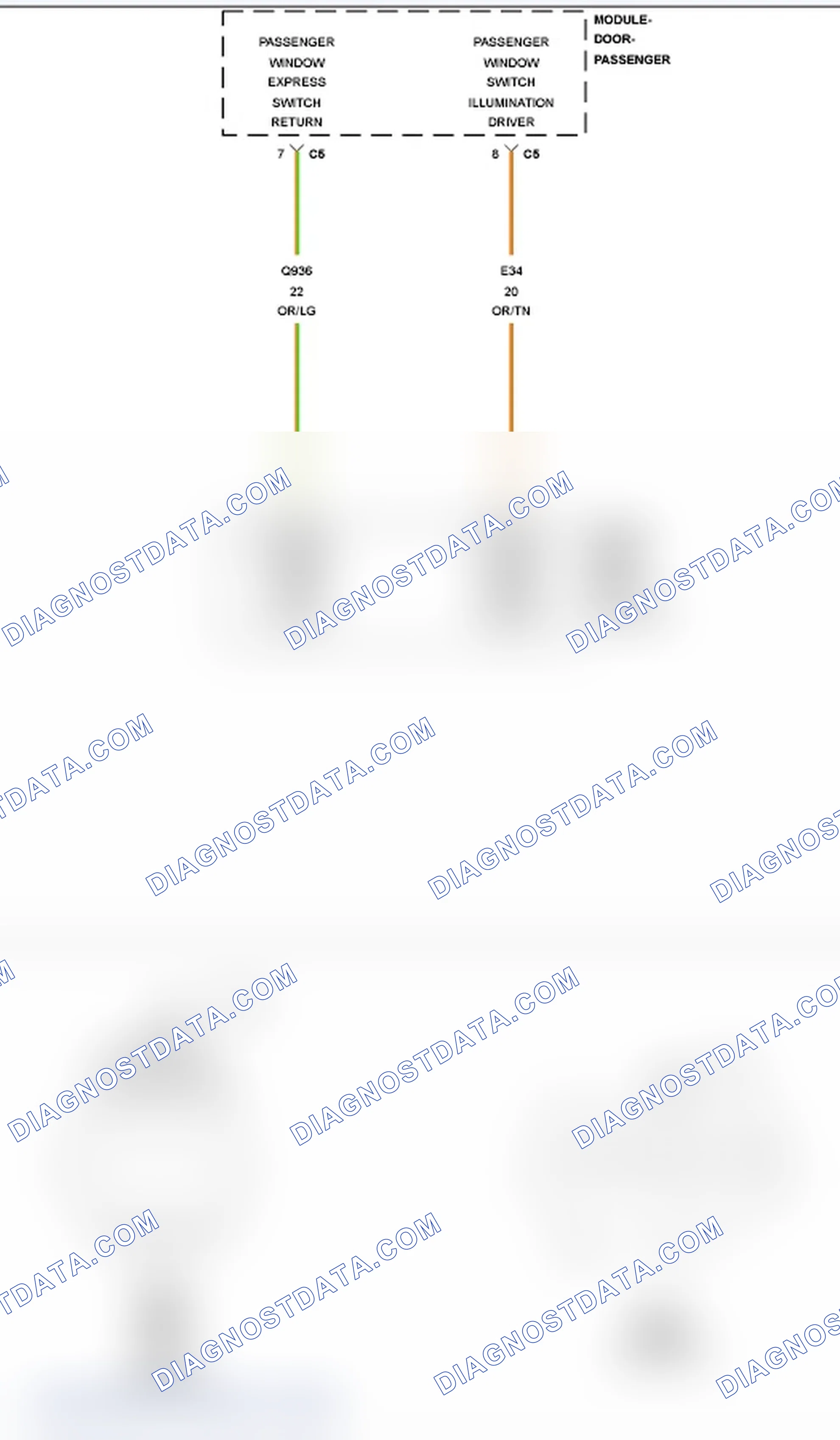 Scheme 434: B16A3-11-PASSENGER WINDOW SWITCH BACKLIGHTING - CIRCUIT SHORT TO GROUND