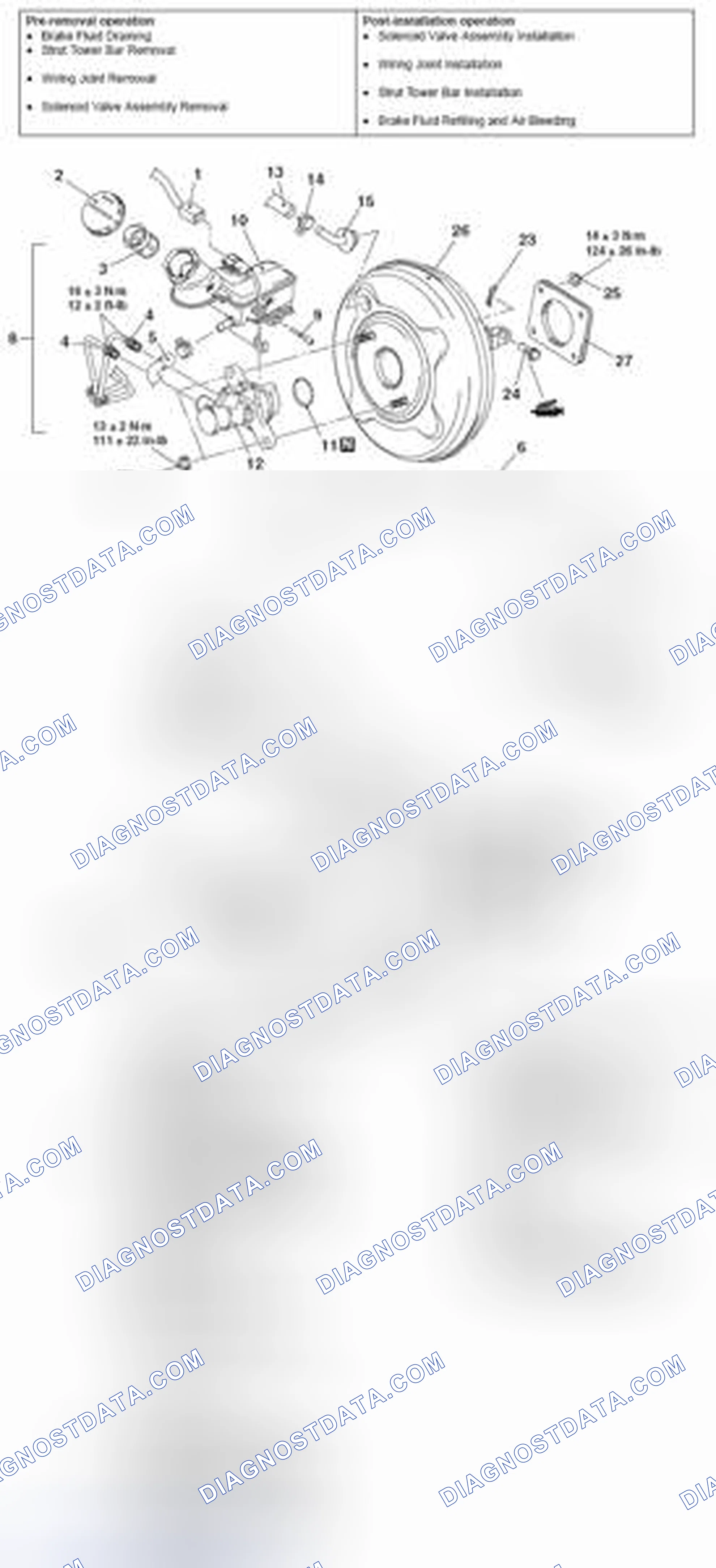Scheme 46: < MASTER CYLINDER AND BRAKE BOOSTER >