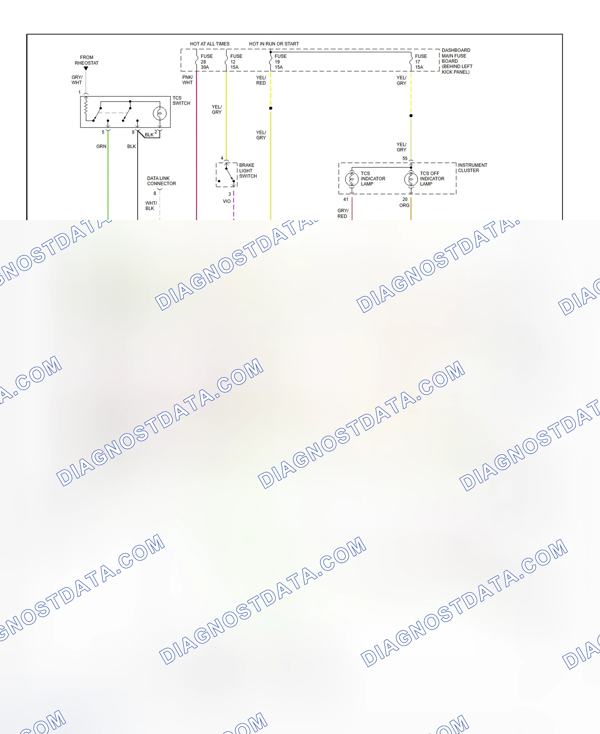 Fig. 10: Traction Control System Wiring Diagram (1996)