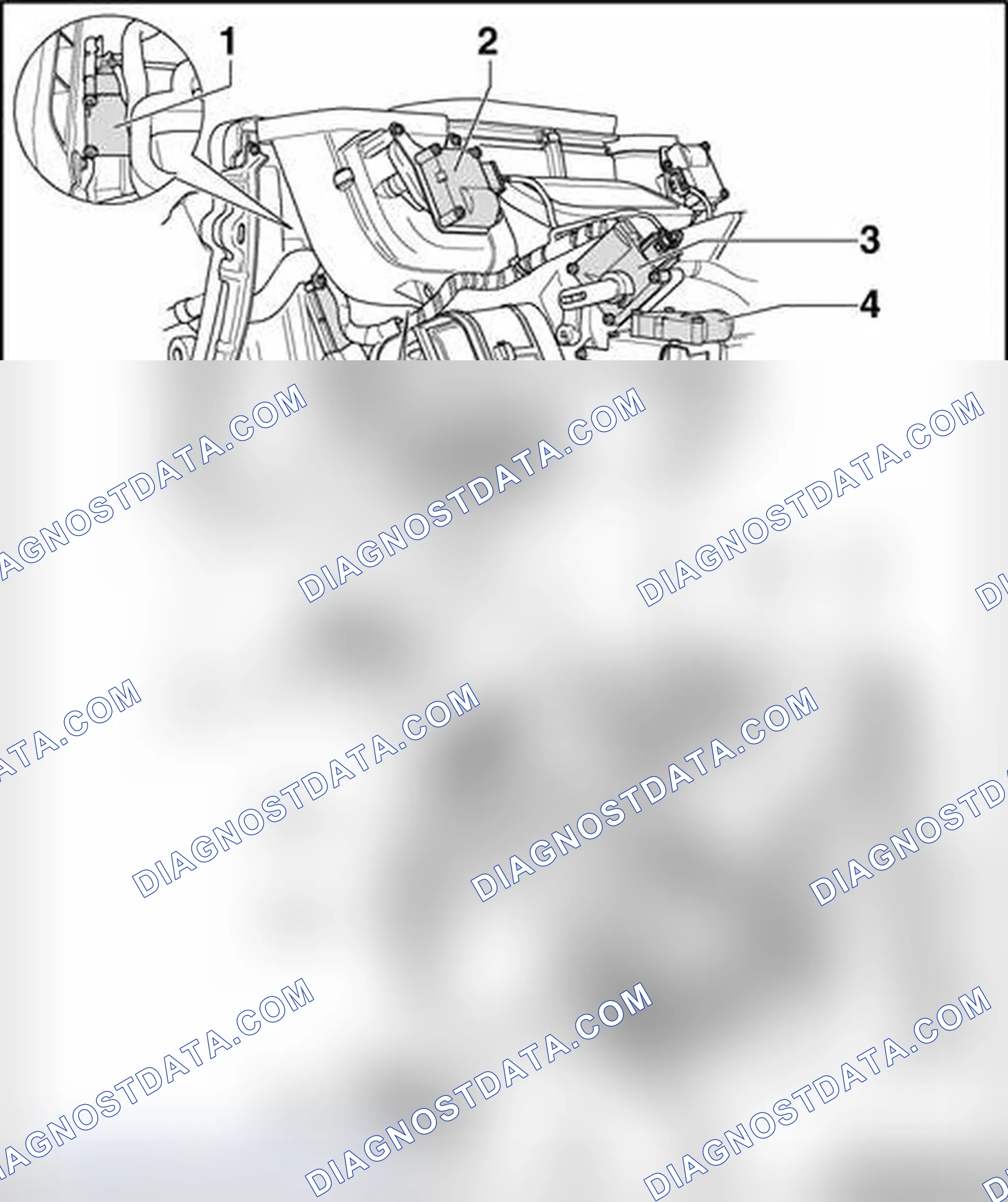 Scheme 82: Air conditioner unit components located in passenger compartment