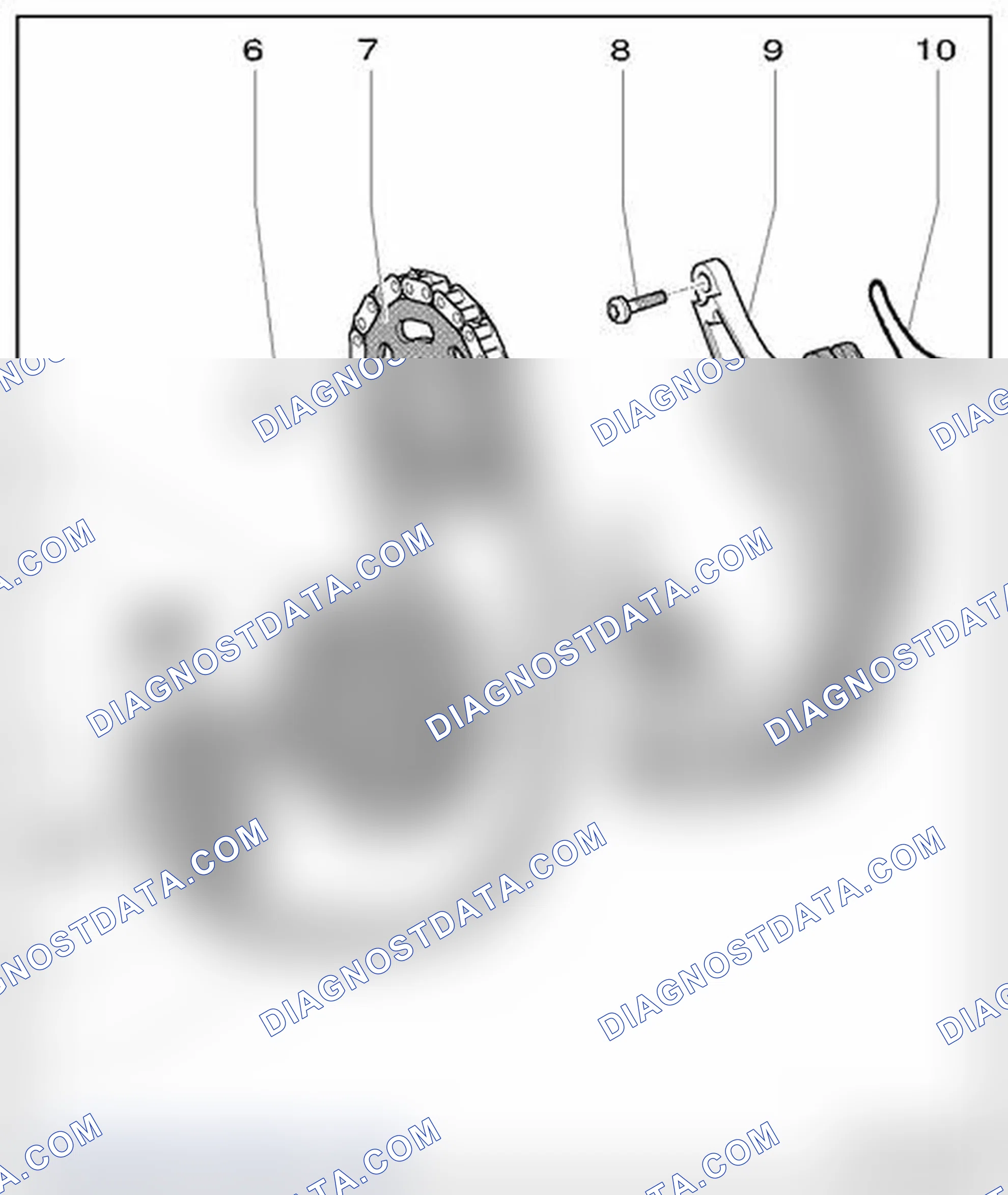 Scheme 530: Drive chain for oil pump and balance shaft, component overview