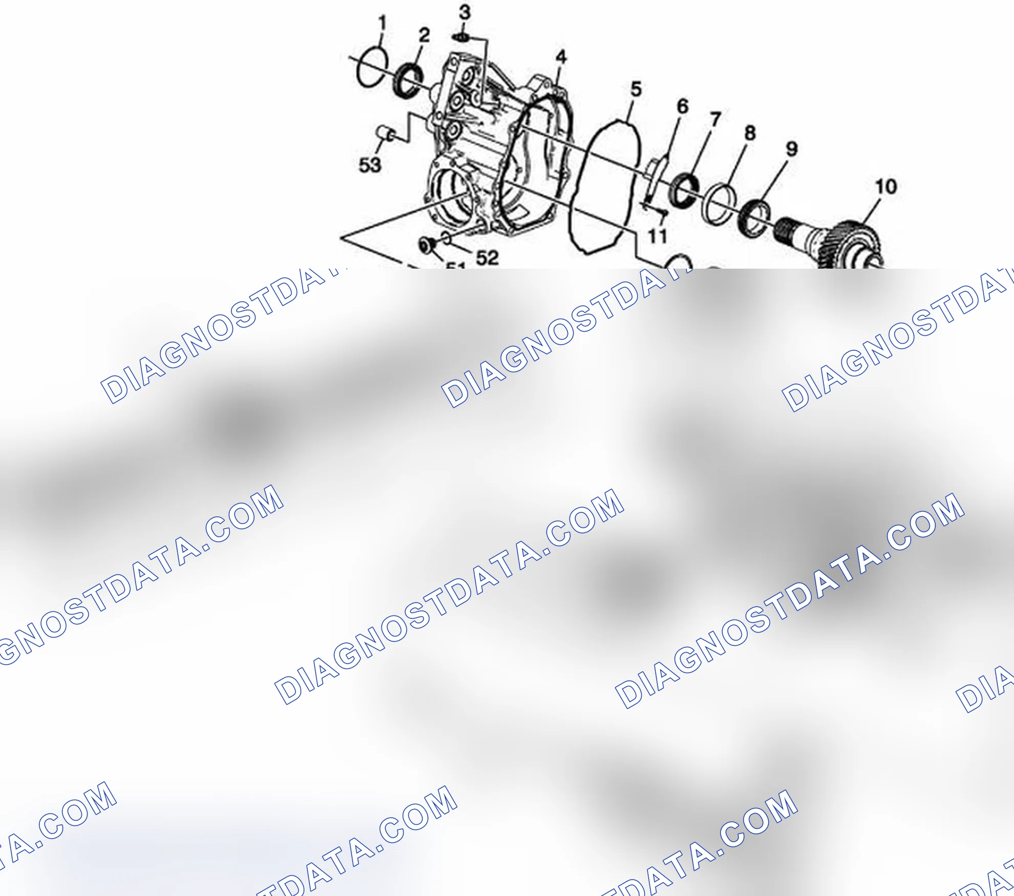 Scheme 1: Transfer Case Disassembled View