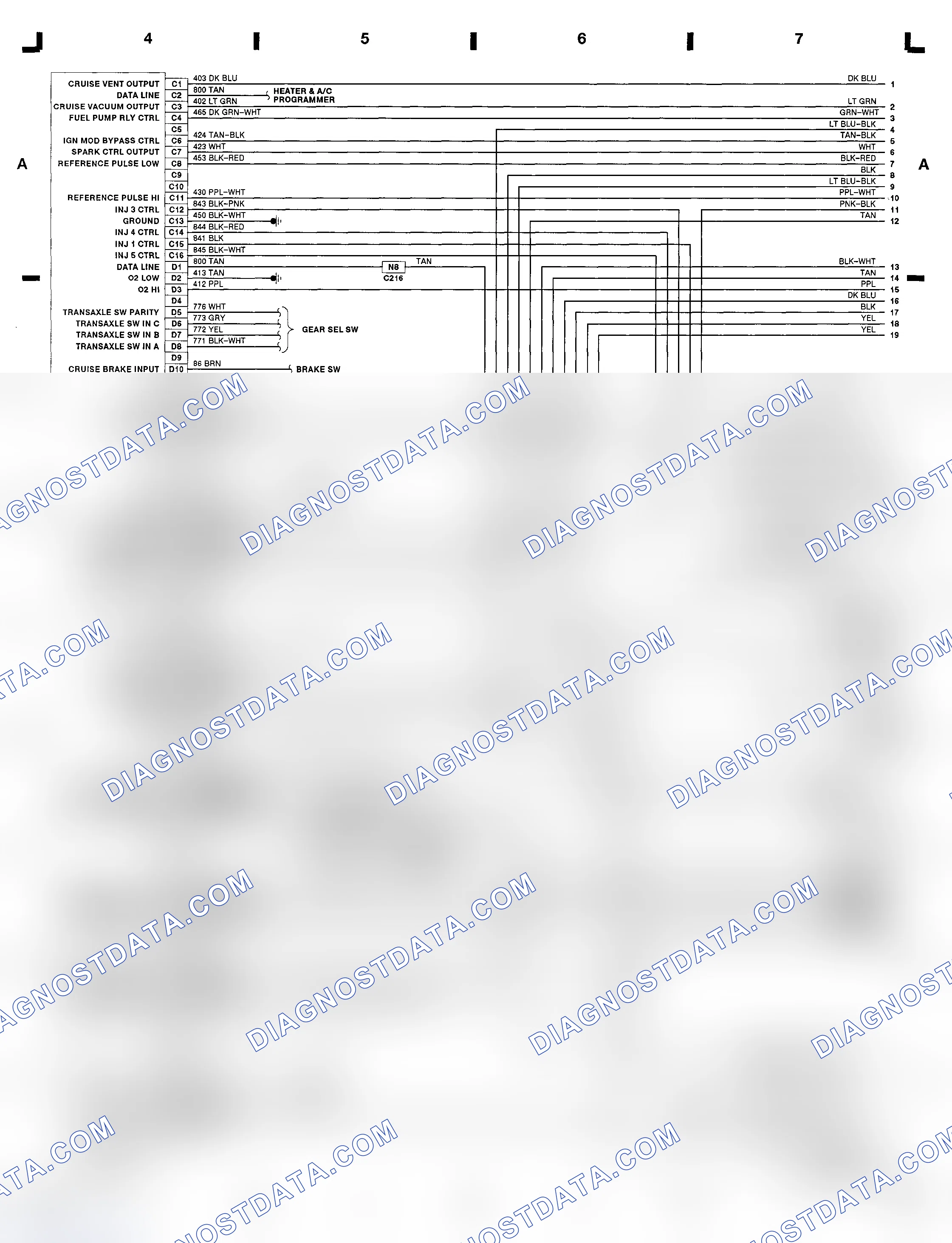 Scheme 30: 3.8L (VIN L) PCM Wiring Diagram (Riviera & Reatta - 1 of 2)