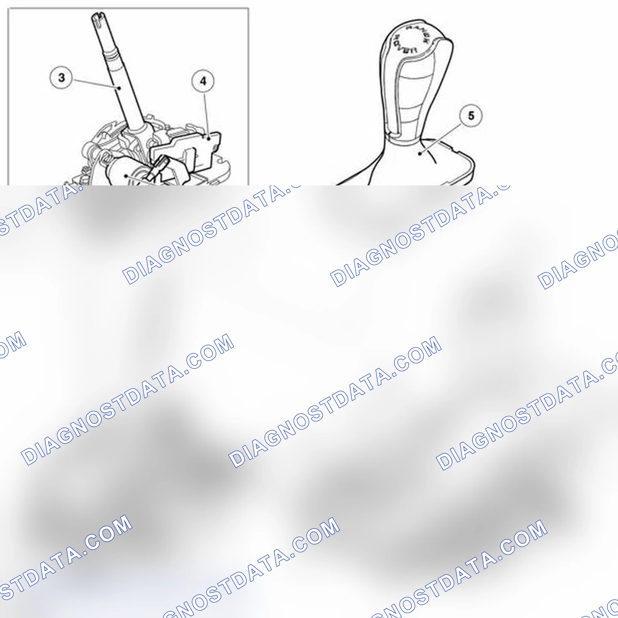 Scheme 87: GEAR SELECTOR LEVER ASSEMBLY COMPONENT LOCATION