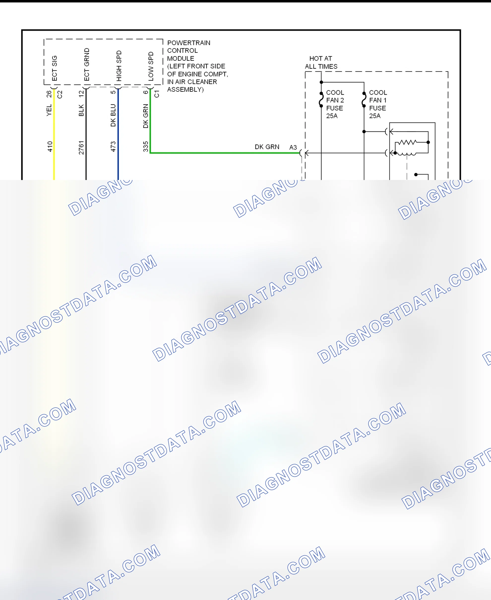 Scheme 12: Electric Cooling Fans Wiring Diagram (Intrigue)