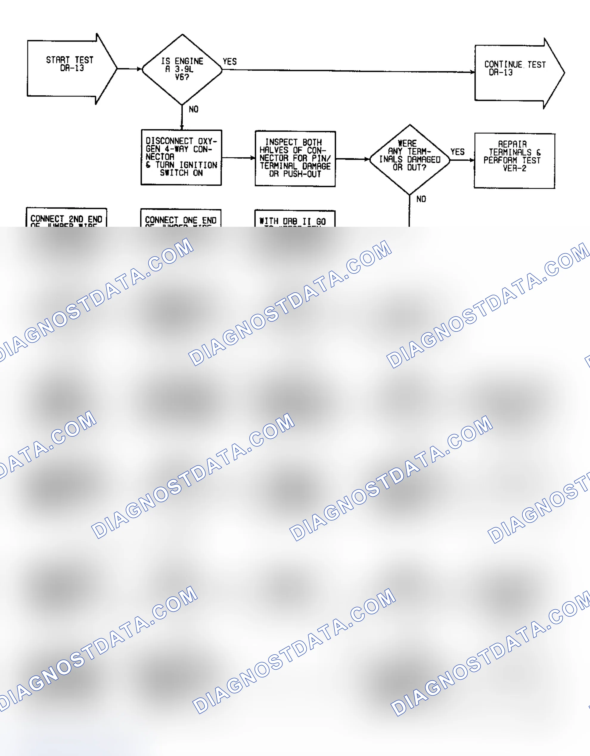 Scheme 302: DR13 (1 of 4) - Checking For "OXYGEN SENSOR SIGNAL" Fault Message