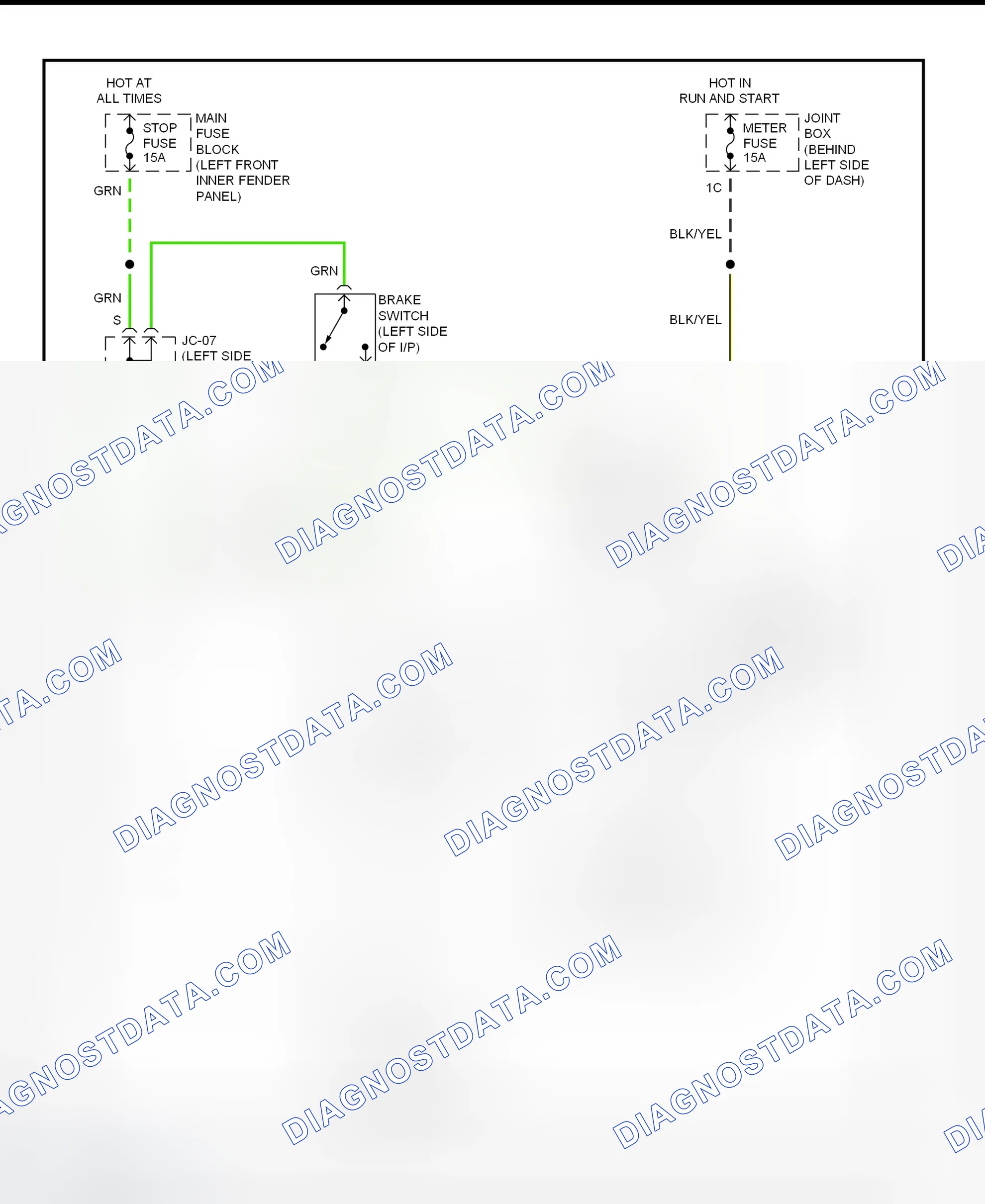 Scheme 218: Shift Interlock System Wiring Diagram (1997 Protege)