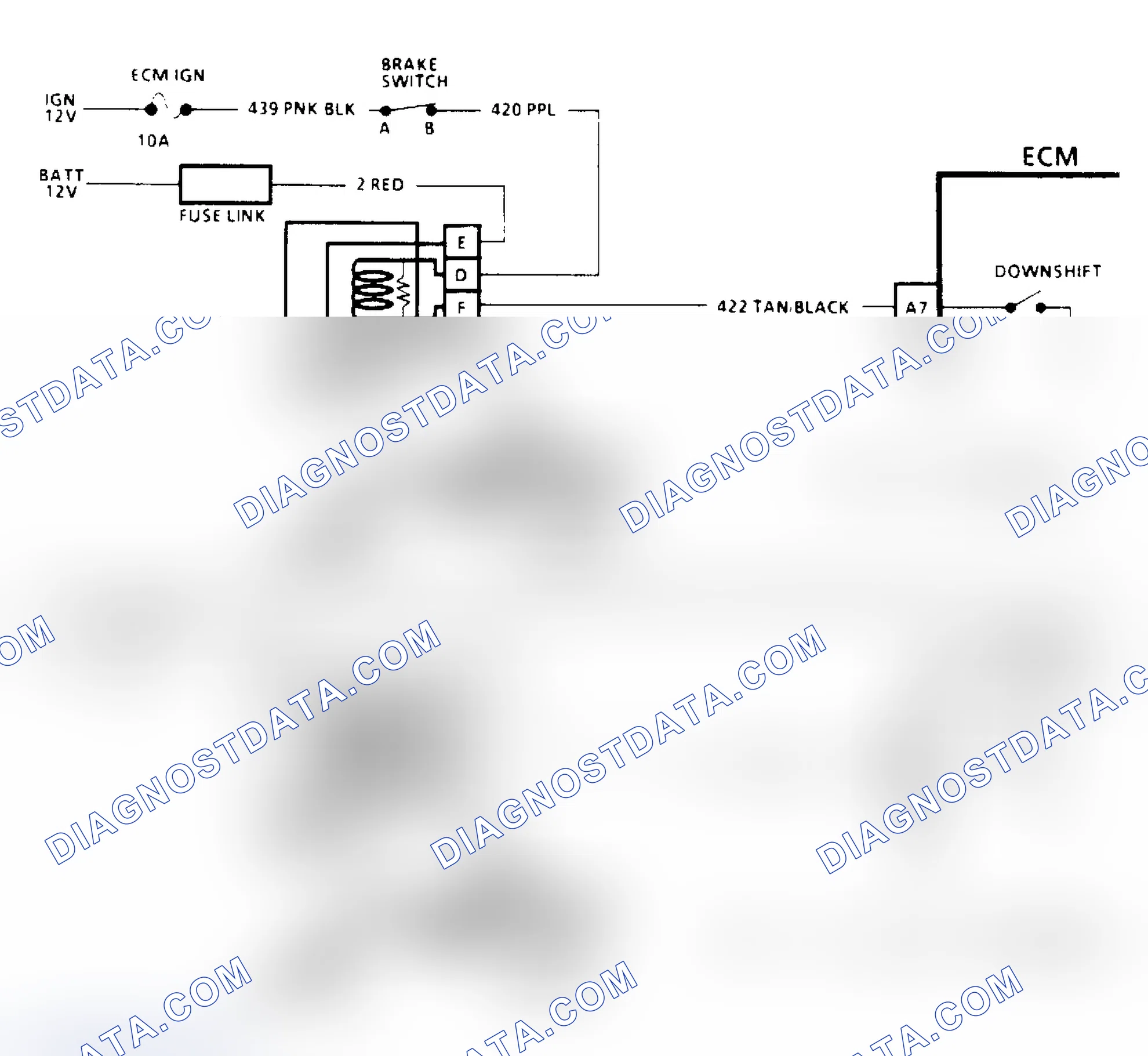 Scheme 150: THM 400 Downshift Control Electrical Diagnosis Schematic