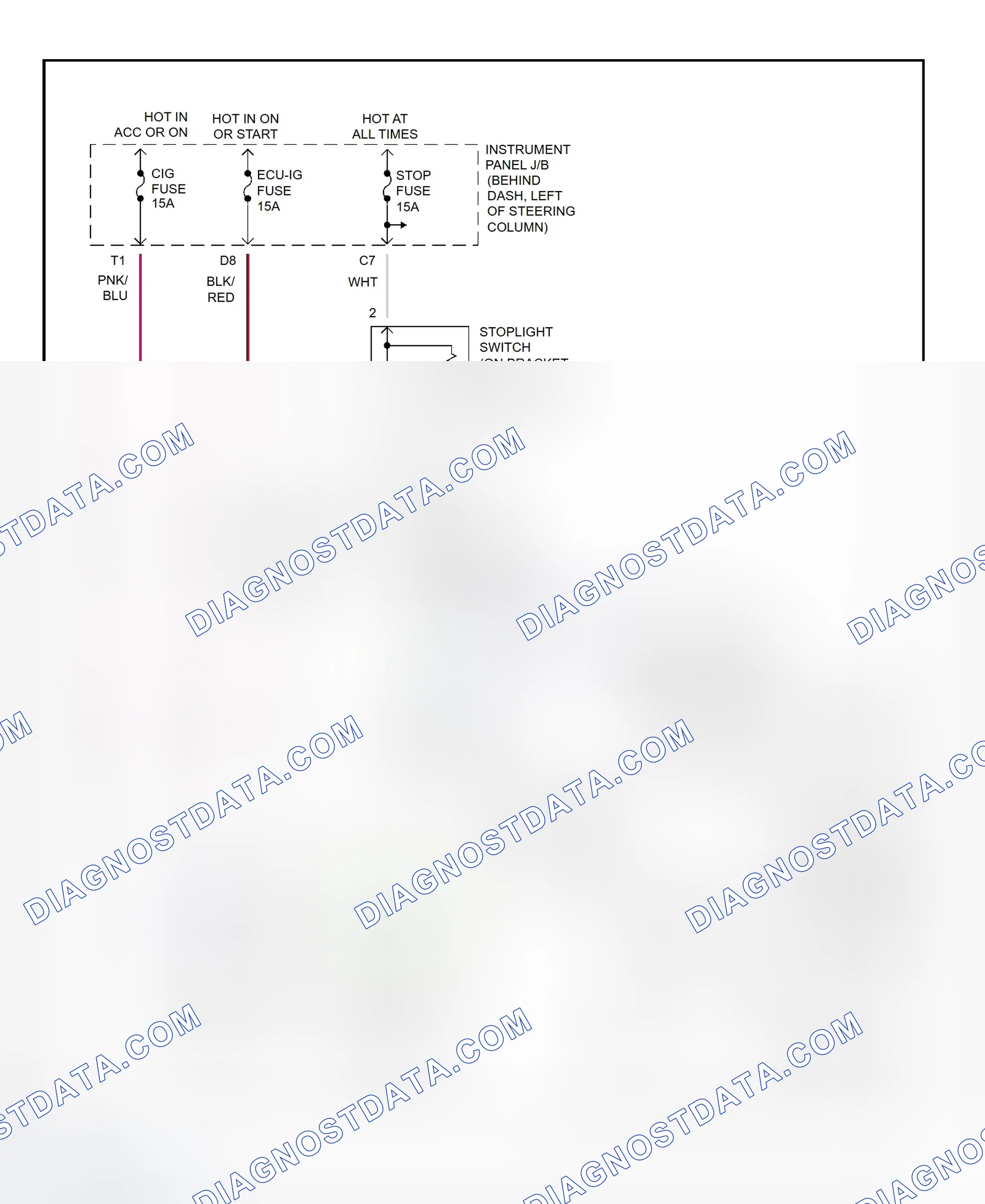Scheme 427: Shift Interlock System Wiring Diagram (2002 - Toyota Camry Solara)