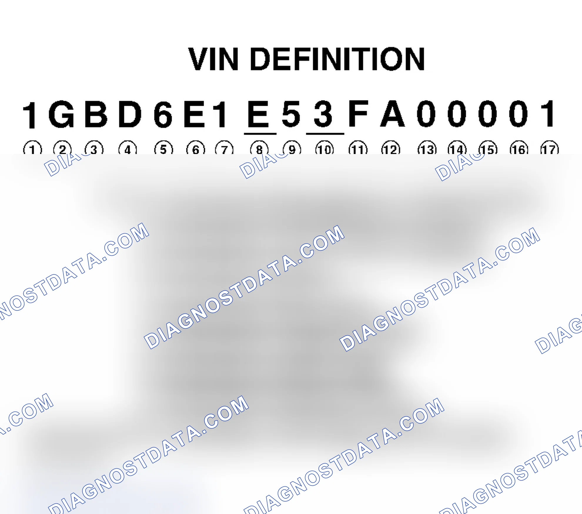 Scheme 1: VEHICLE IDENTIFICATION NUMBER