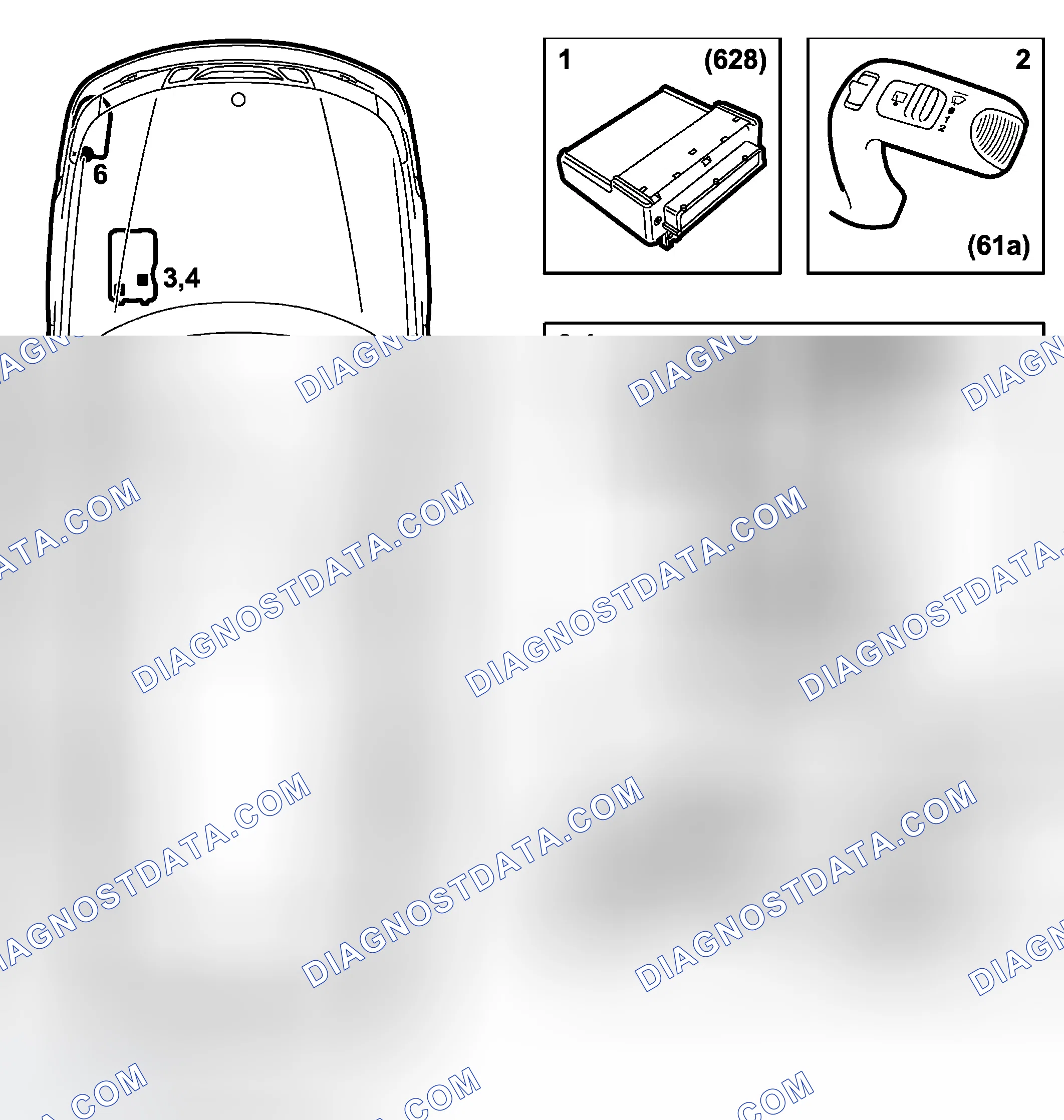 Scheme 82: Main Components, Intermittent Wiper Operation, Rear Window (5D)