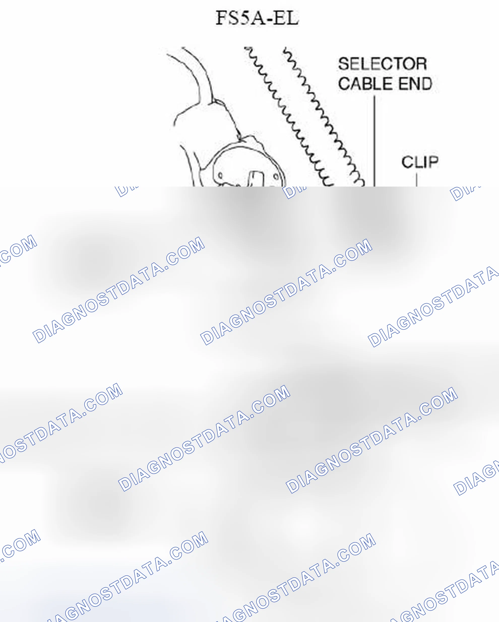 Scheme 653: Selector cable end (transaxle side) removal note