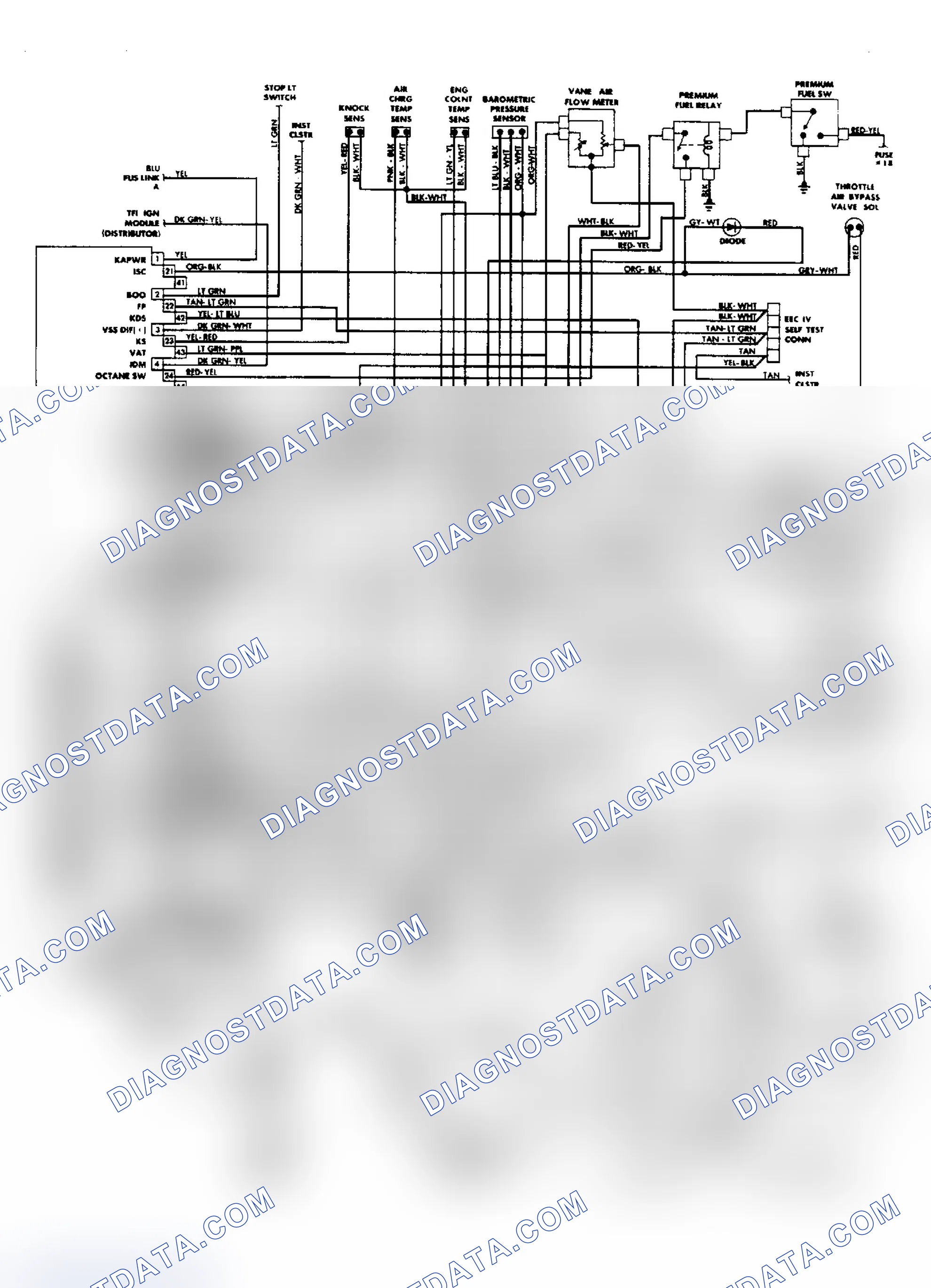 Scheme 52: 2.3L Turbo MPFI EEC-IV Wiring Diagram (Thunderbird)