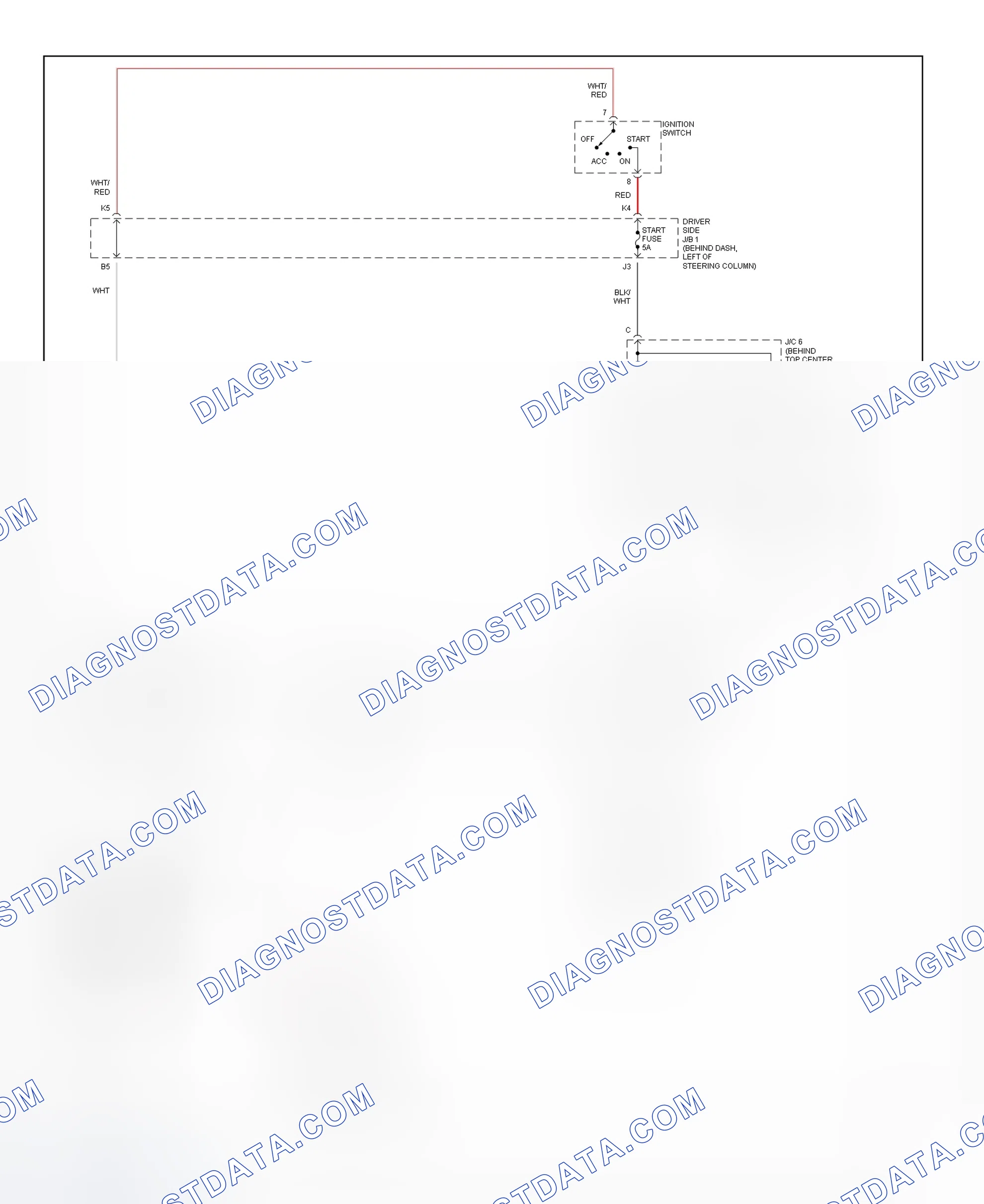 Fig. 29: Starting System Wiring Diagram (Sienna)