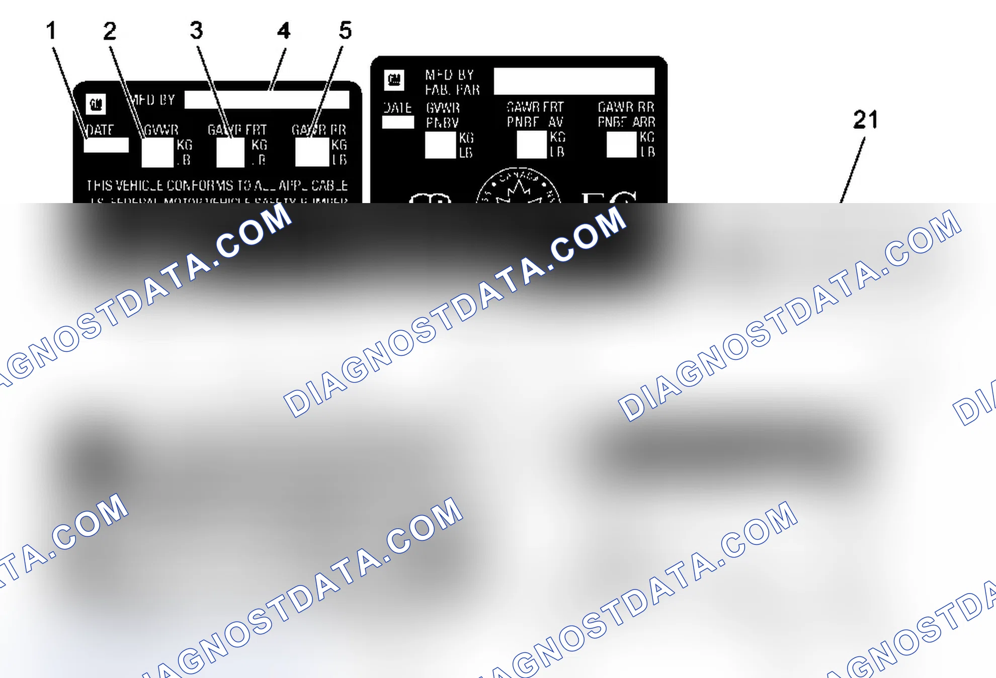 Scheme 3: Vehicle Certification, Tire Placard, Anti-Theft, and Service Parts ID Label