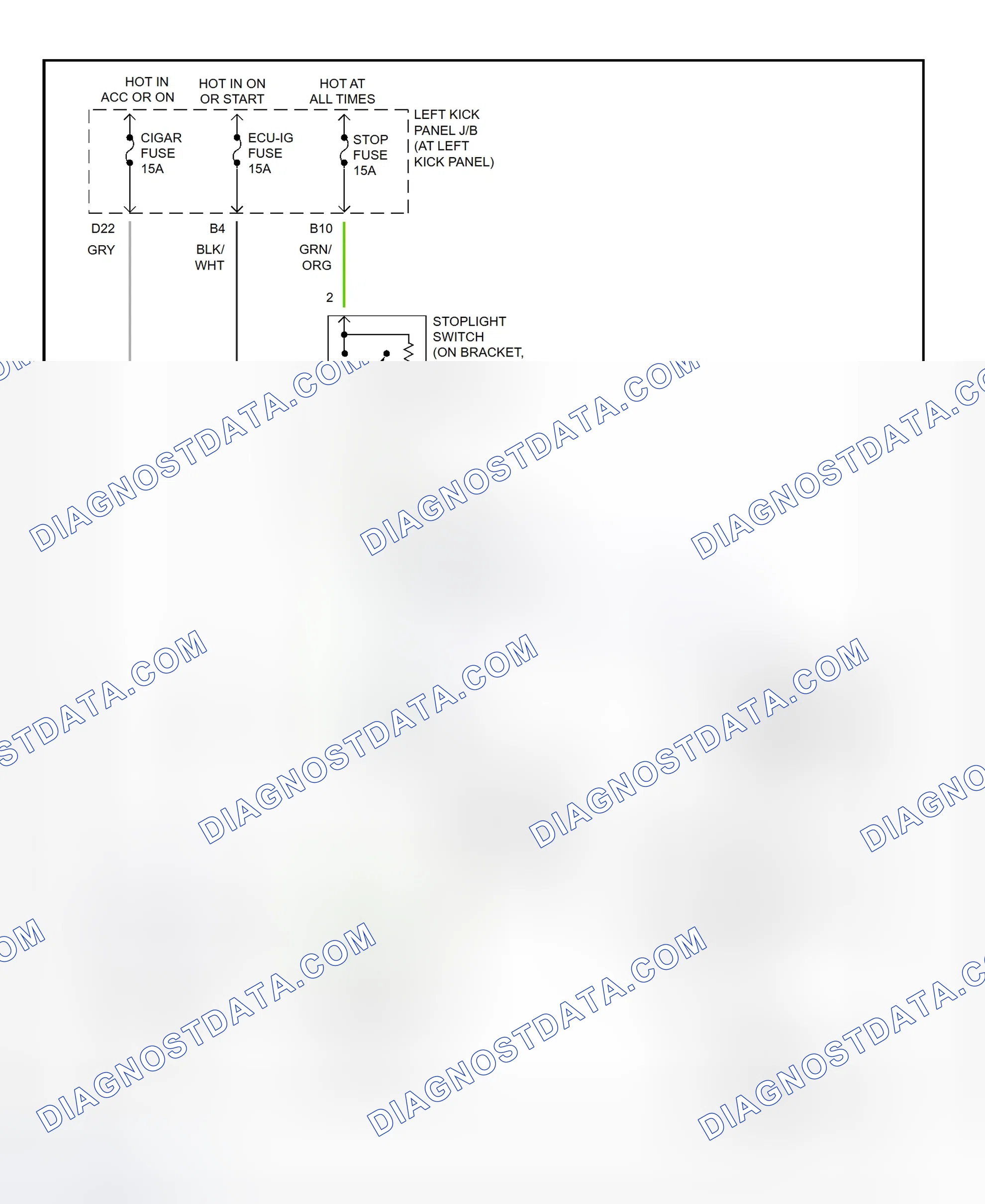 Scheme 292: Shift Interlock System Wiring Diagram (2001 - Lexus LX470)