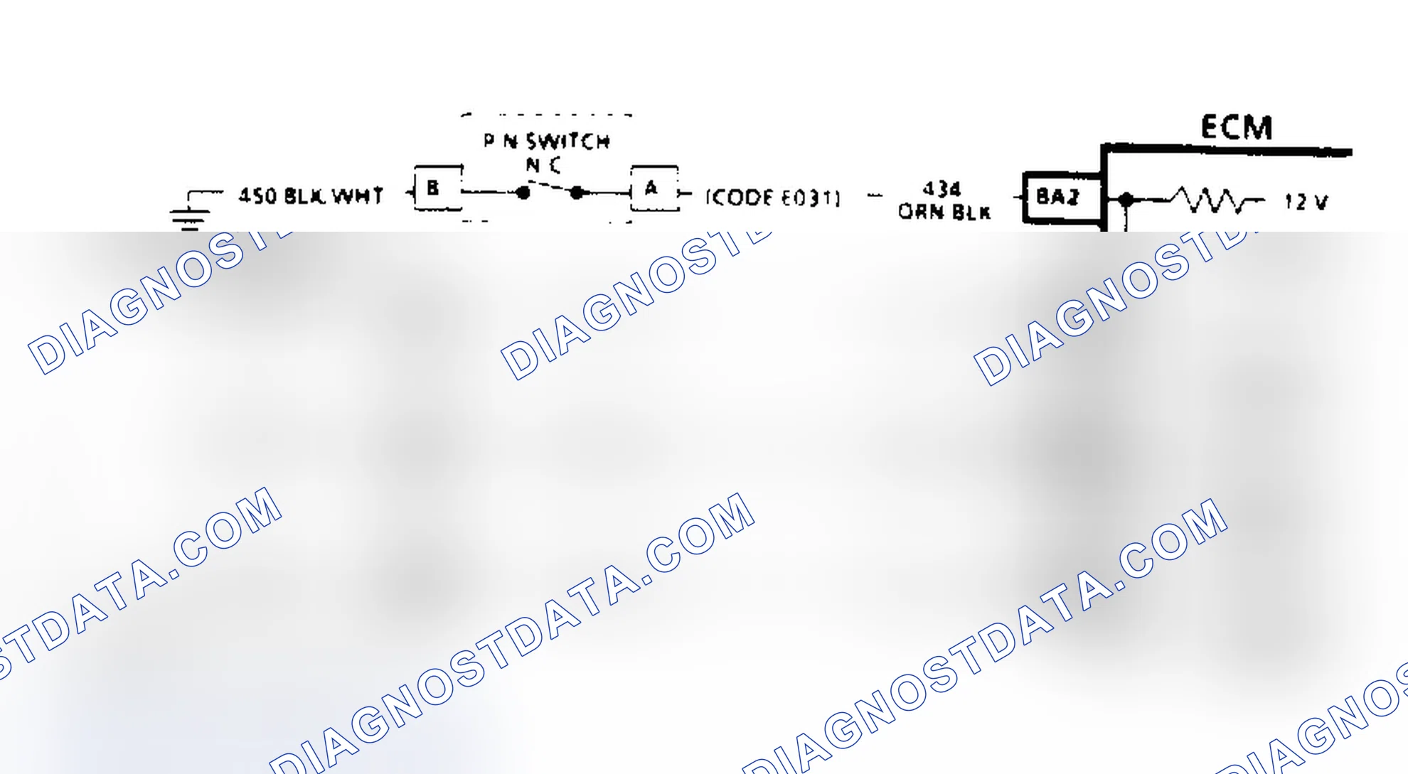 Scheme 624: Codes EO27/EO28/EO29 Schematic - 2ND/3RD/4TH Gear Switch Diagnosis