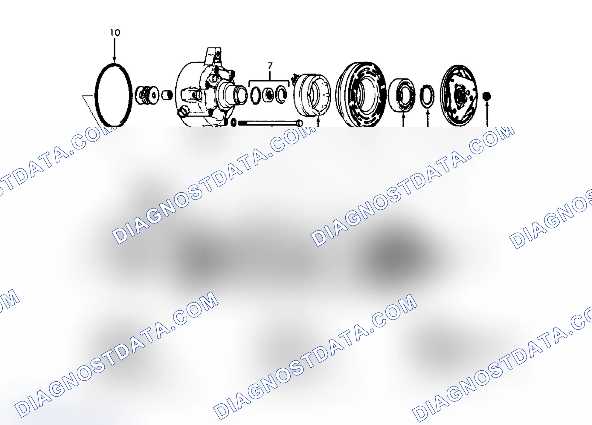 Scheme 7: Exploded View of Harrison V5 5-Cylinder Compressor