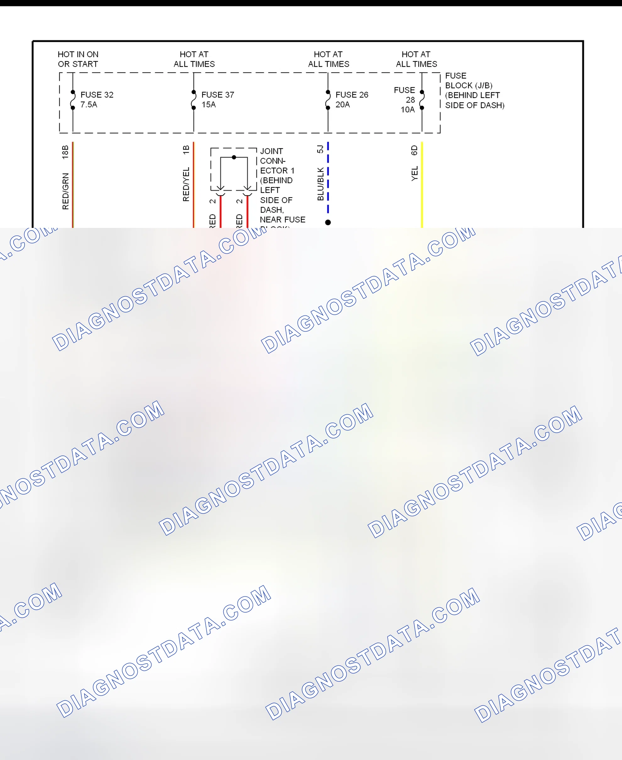 Scheme 54: Shift Lock System Circuit Diagram (1998 Infiniti Q45)