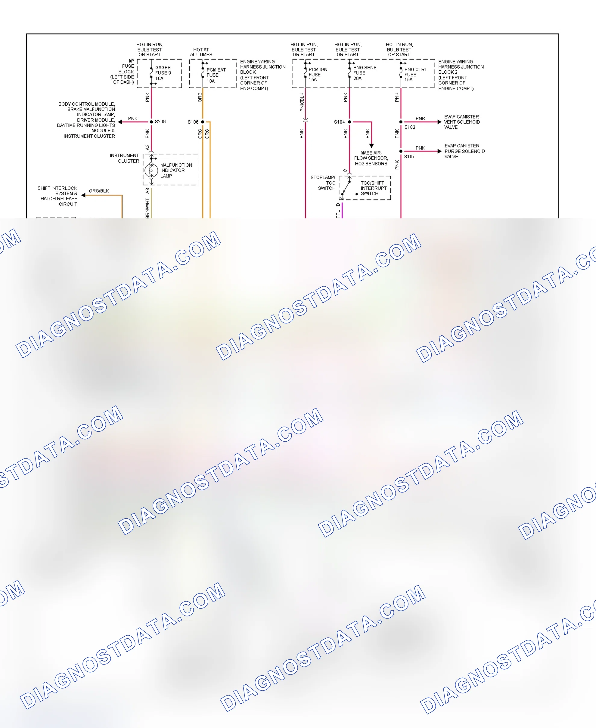 Scheme 15: 1998 Transmission Wiring Diagram - 5.7L Camaro & Firebird ("F" Body)
